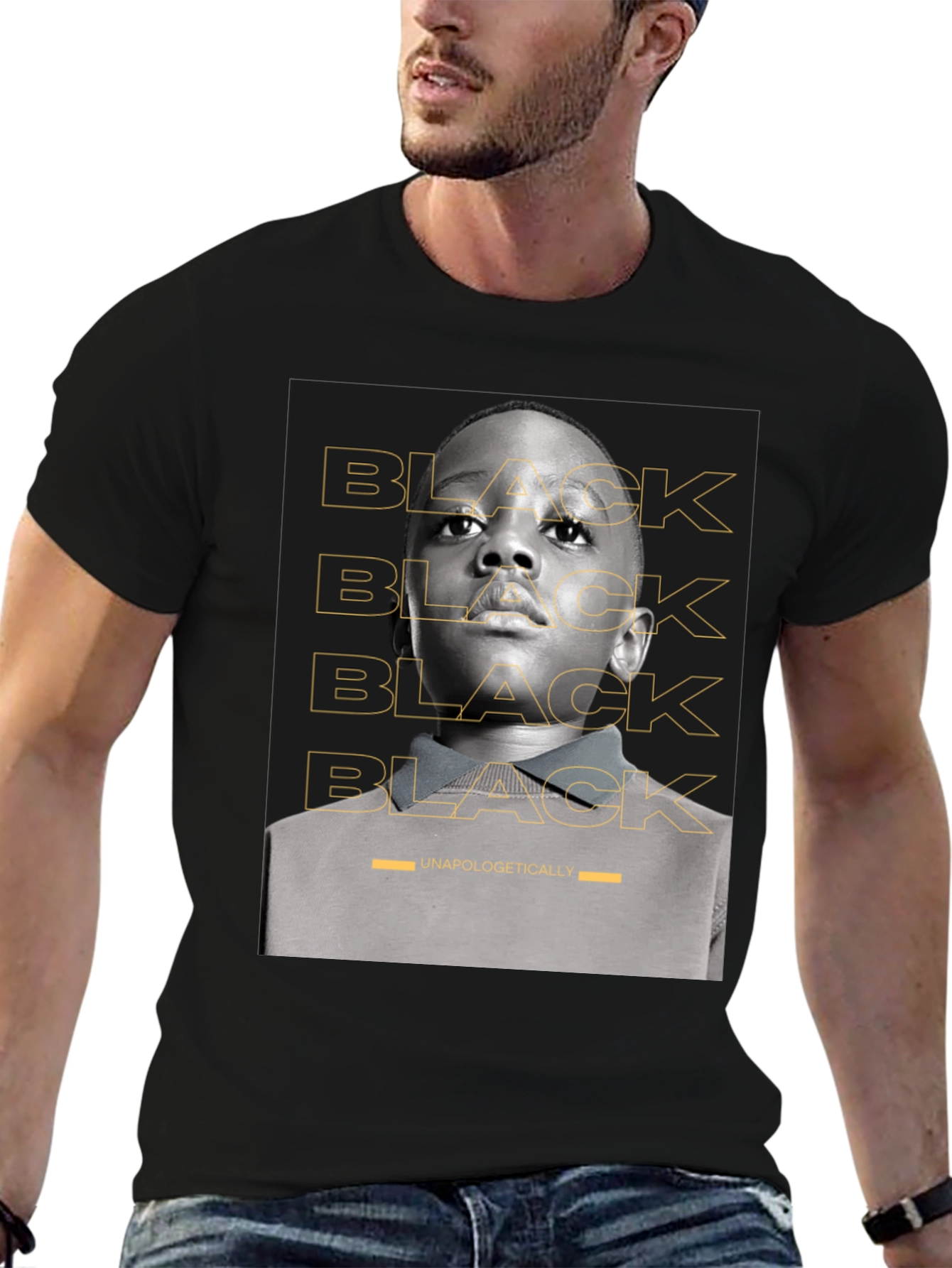 Black Black Unapologetically T-Shirt view 6