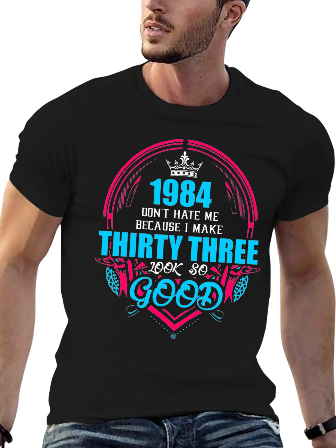 Black 1984 Thirty Three Look So Good Graphic Tee view 6