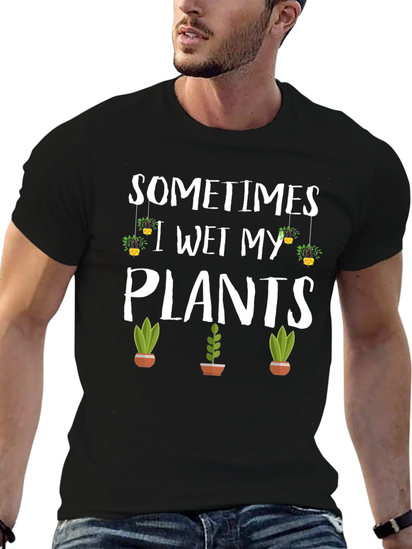 Sometimes I Wet My Plants Graphic T-Shirt - 6