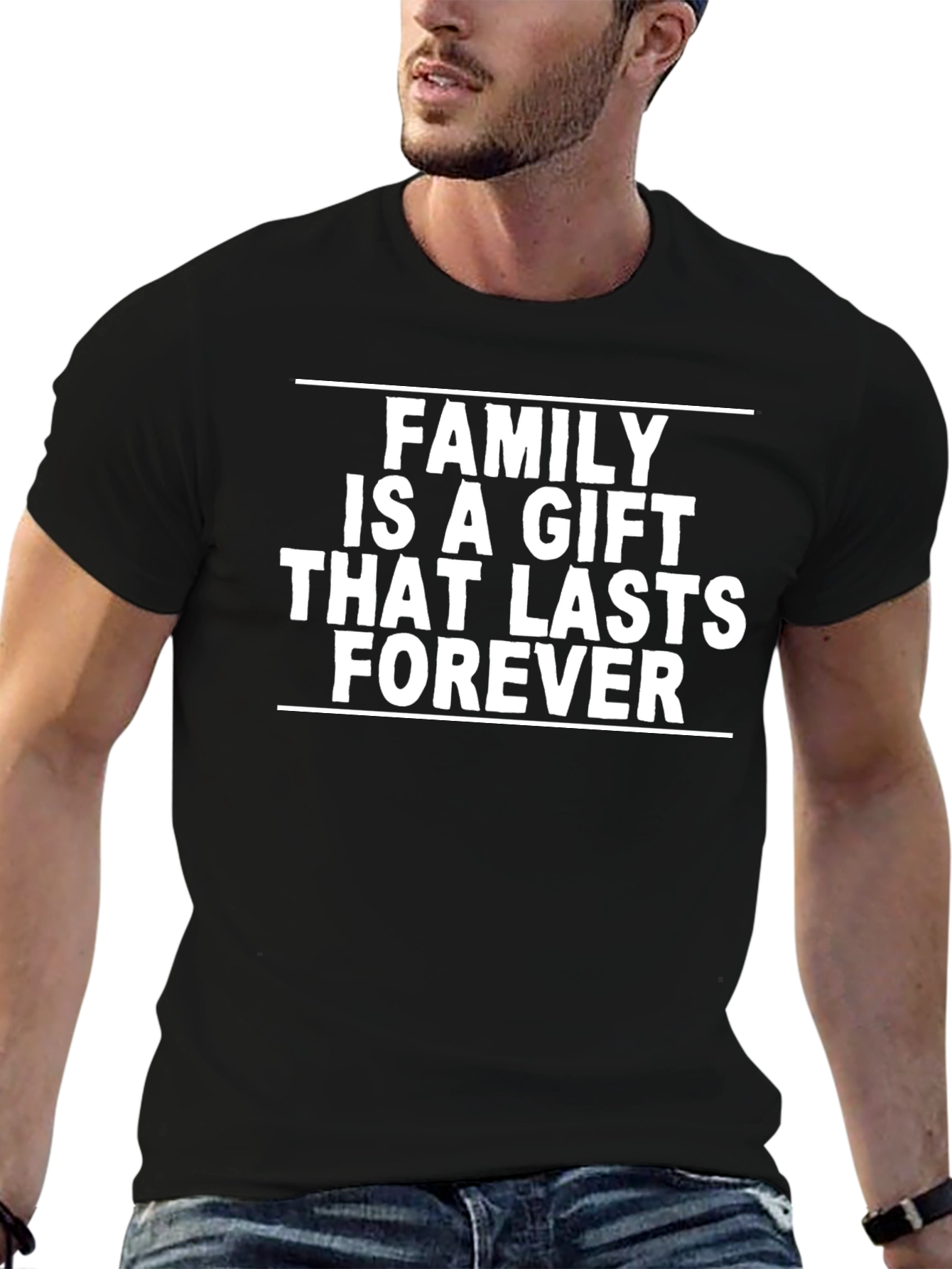 Black Family Is A Gift T-Shirt - Black view 6