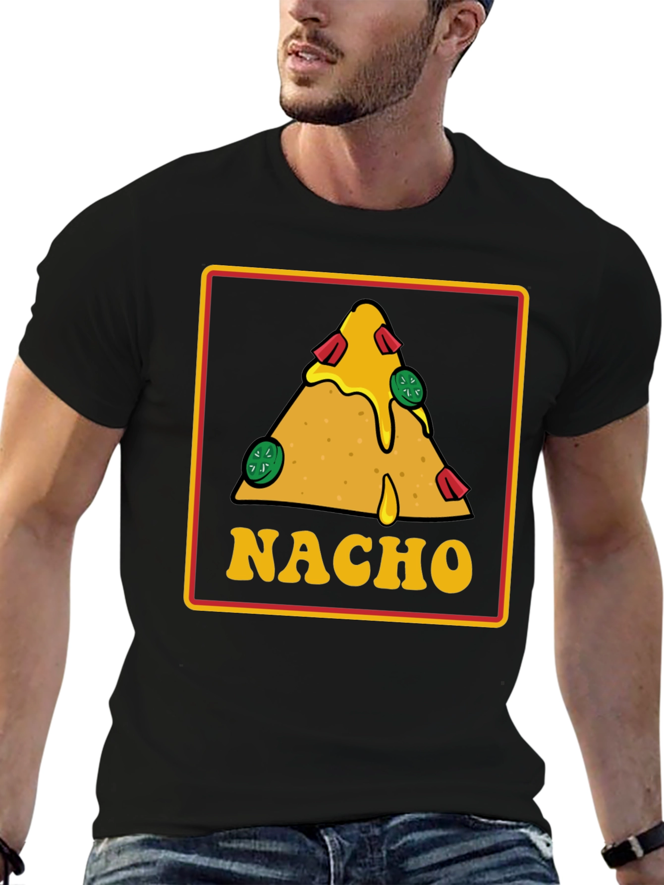 Black Nacho T-Shirt: Foodie Fun! view 6