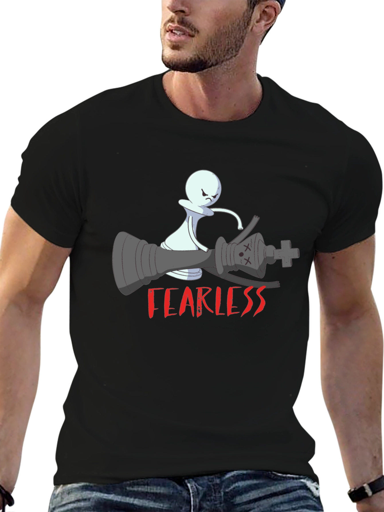 Fearless Chess Piece Graphic T-Shirt - 6