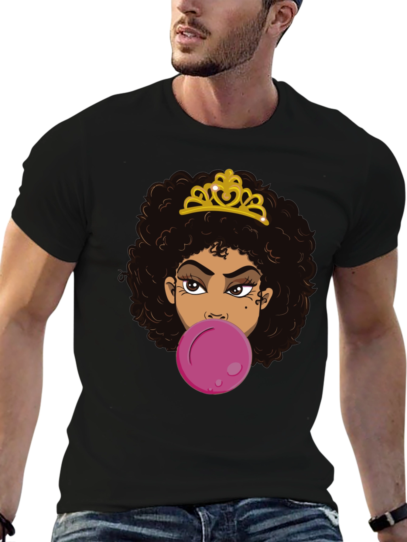 Black Queen Bubble Gum T-Shirt - Black view 6