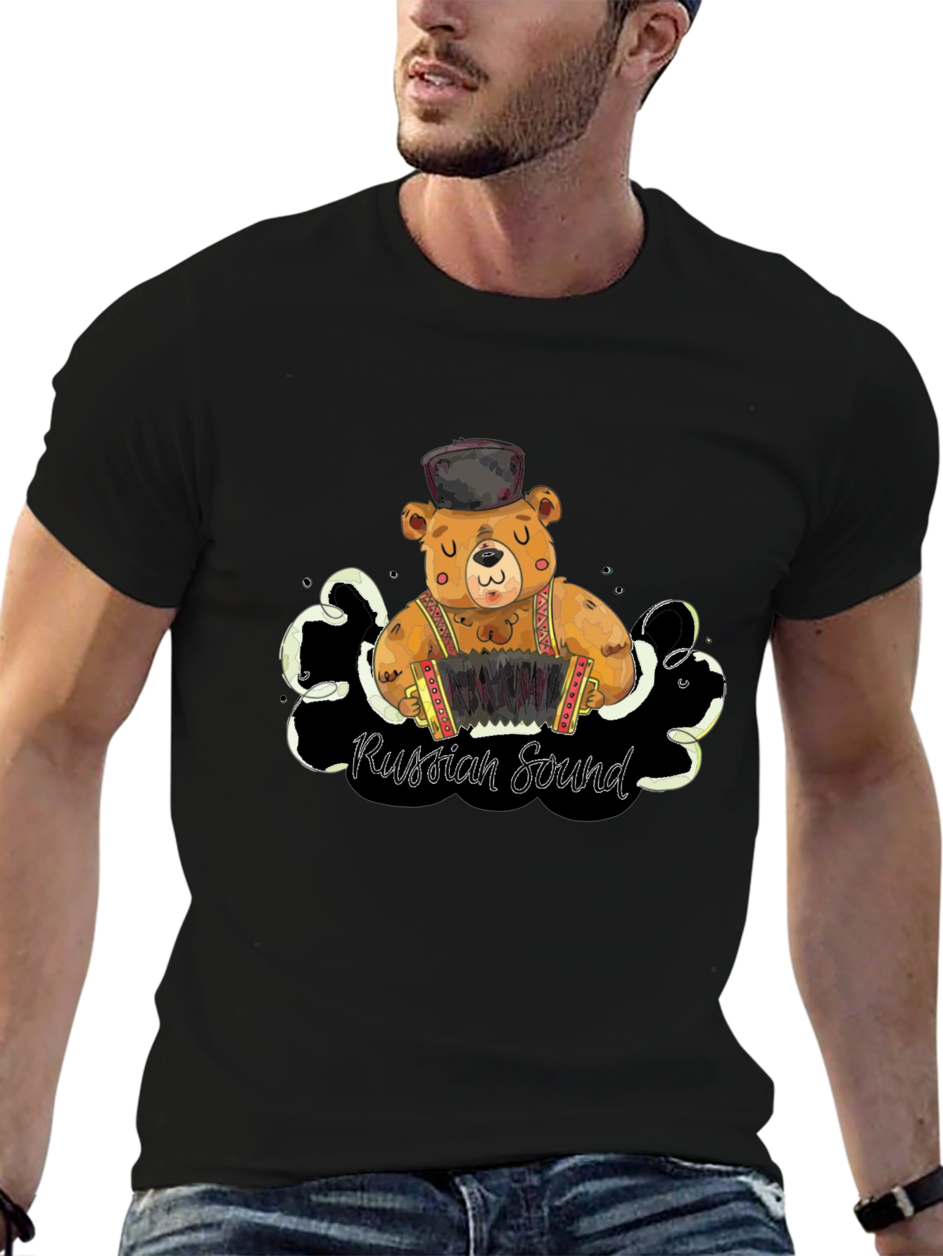 Black Russian Sound Bear T-Shirt view 6