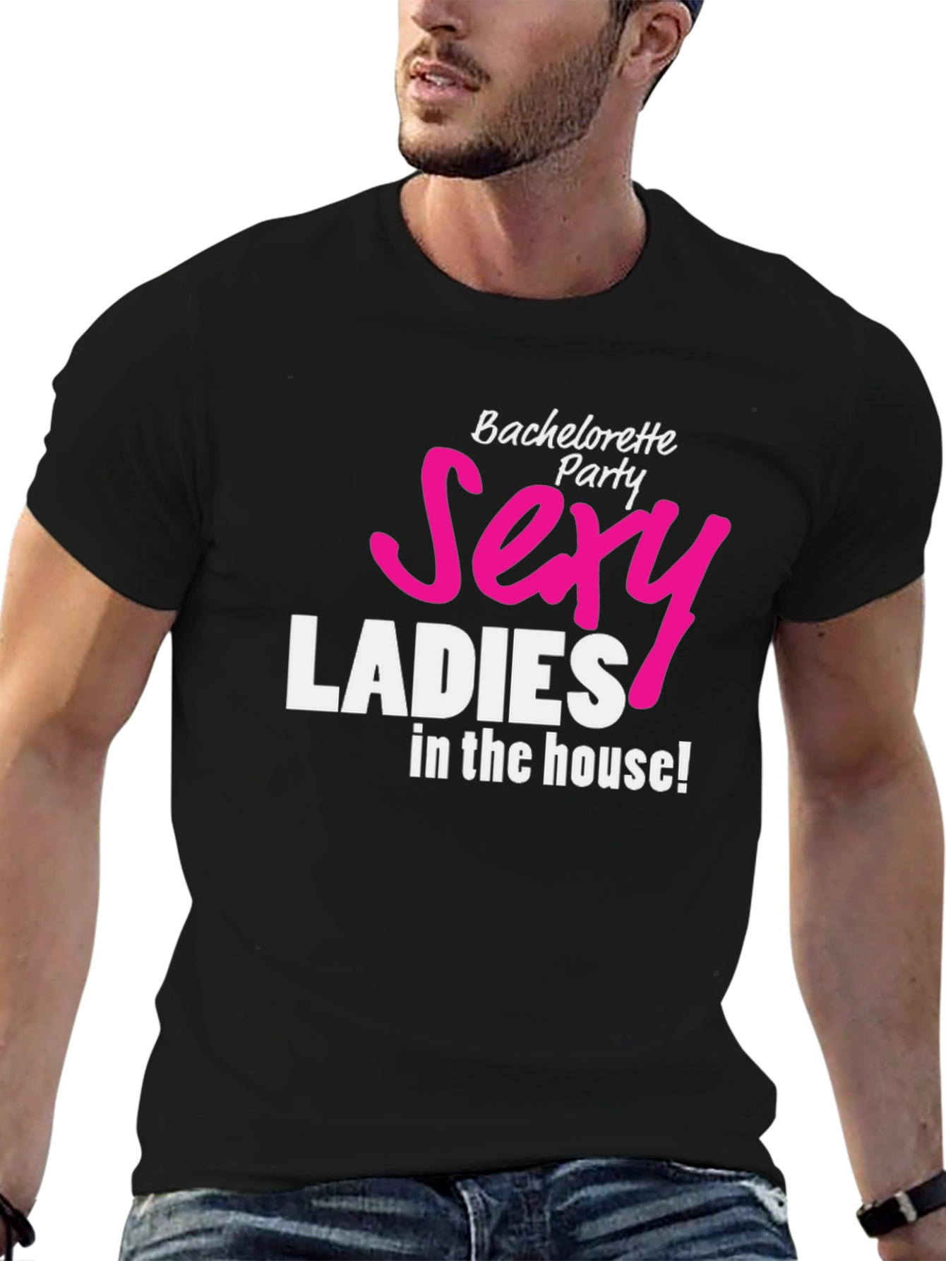 Black Sexy Ladies Bachelorette Party Black T-Shirt view 6