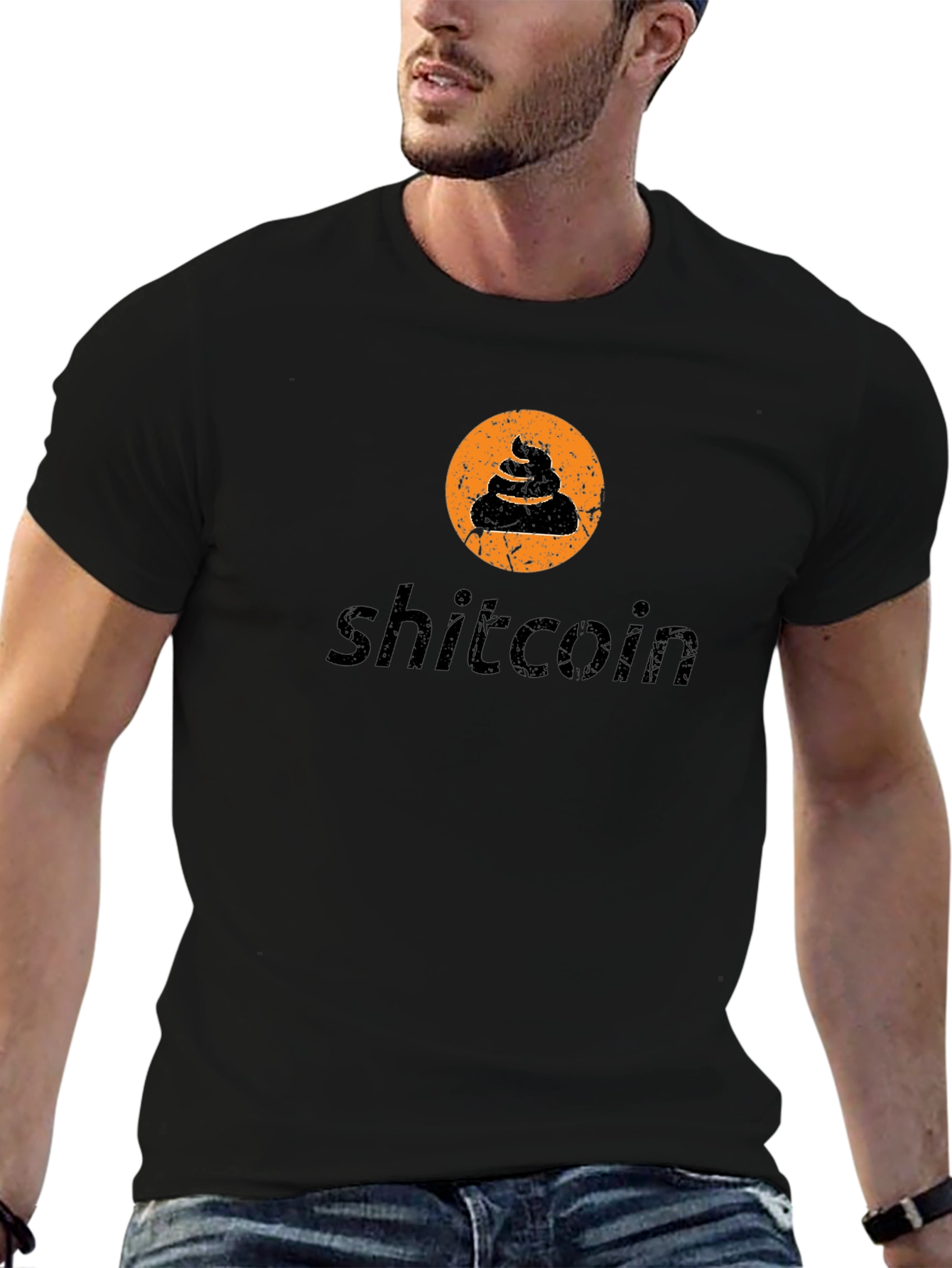 Black Shitcoin T-Shirt - Funny Crypto Tee view 6