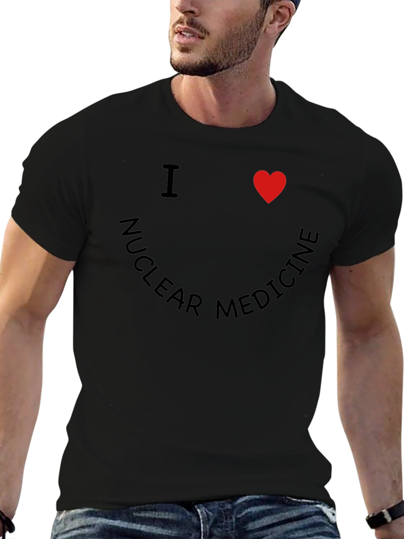 Black I Heart Nuclear Medicine Black T-Shirt view 6