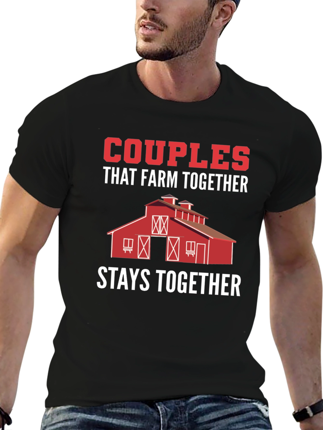 Black Couples That Farm Together Stay Together T-Shirt view 6