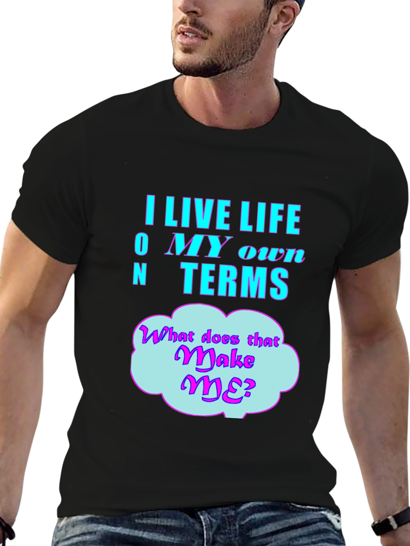Black Live Life On My Own Terms Graphic T-Shirt view 6
