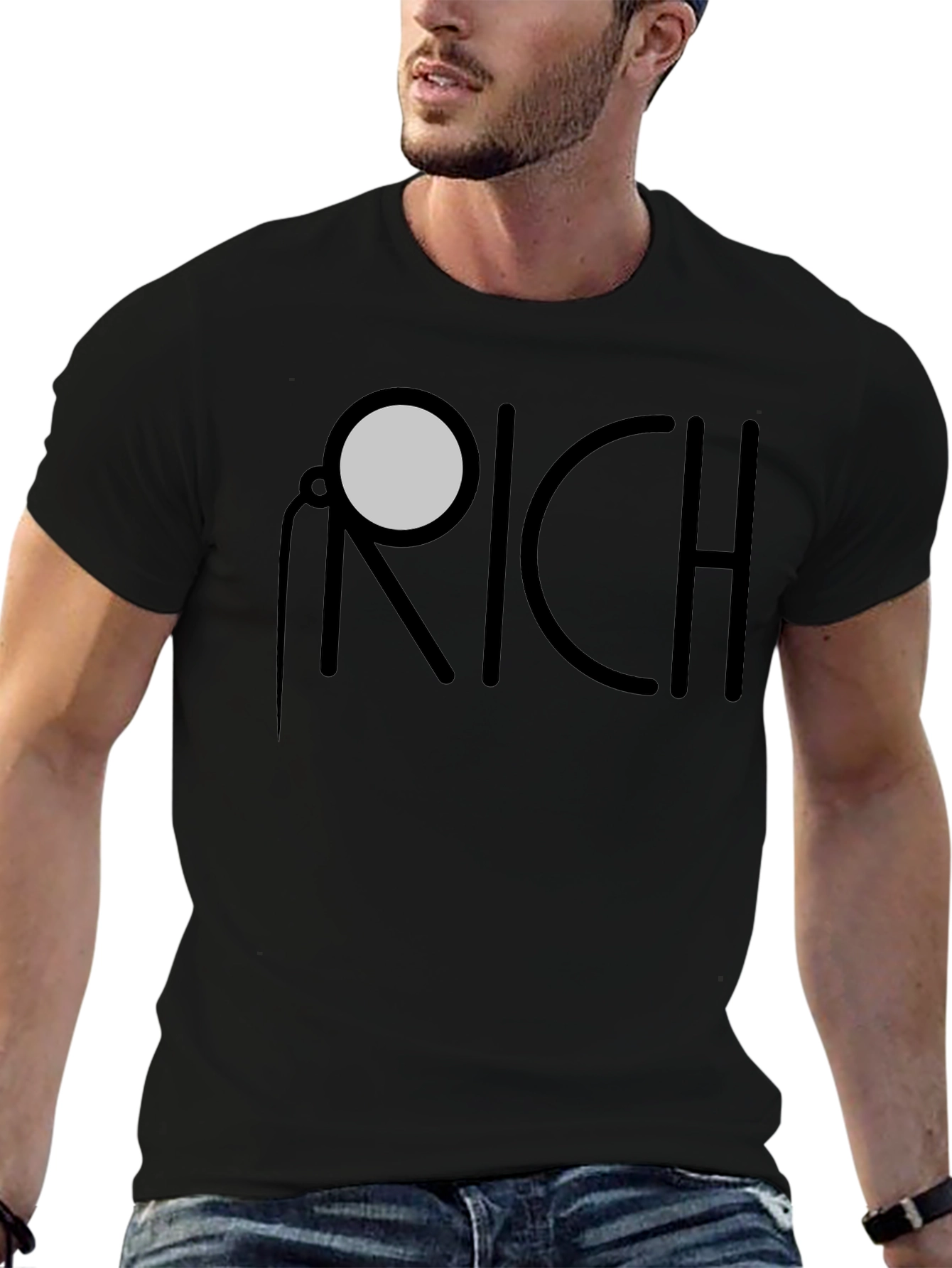 Black Monocle RICH Graphic Tee - Unique Fashion Statement view 6