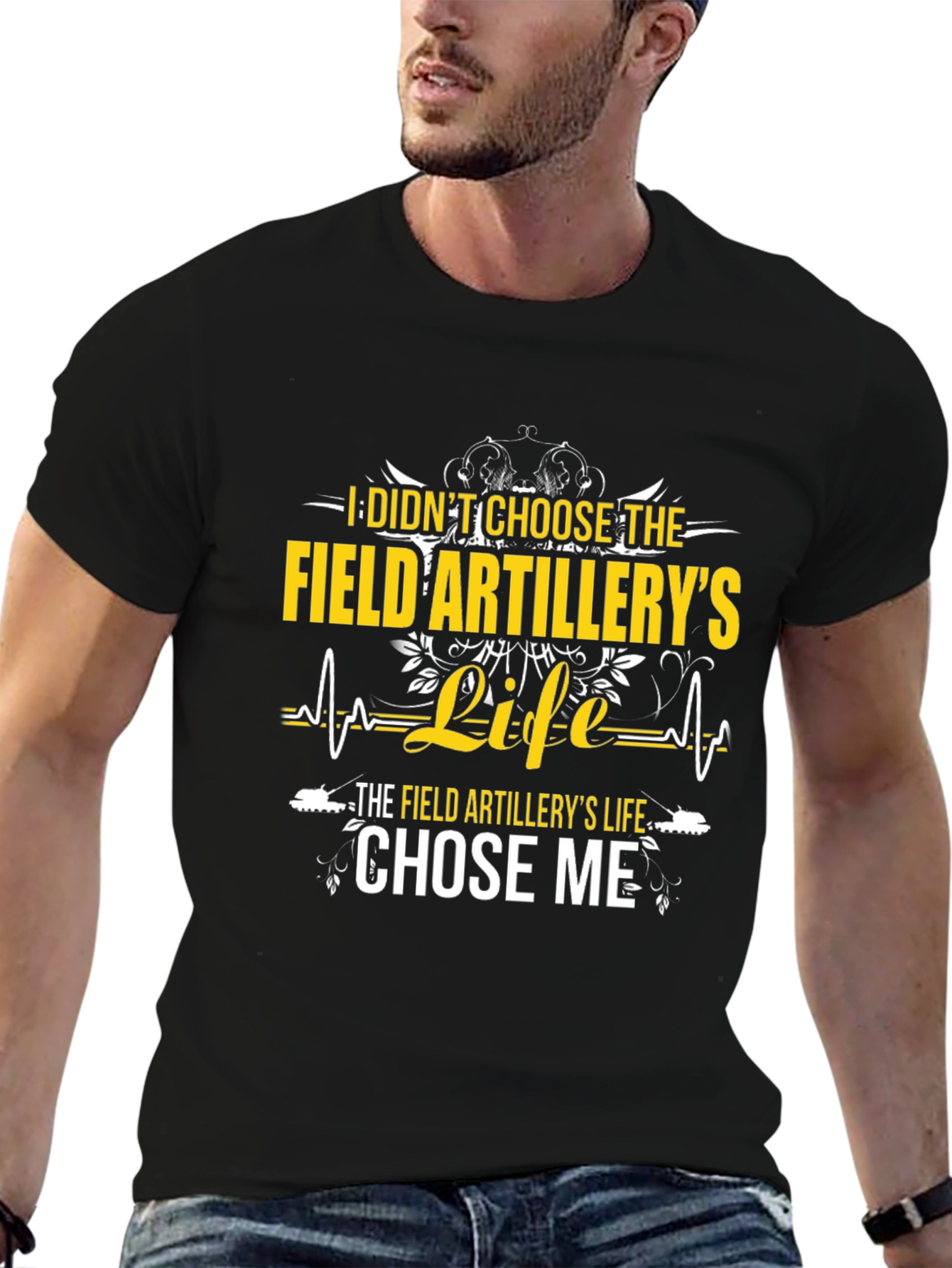 Black Field Artillery Life T-Shirt view 6