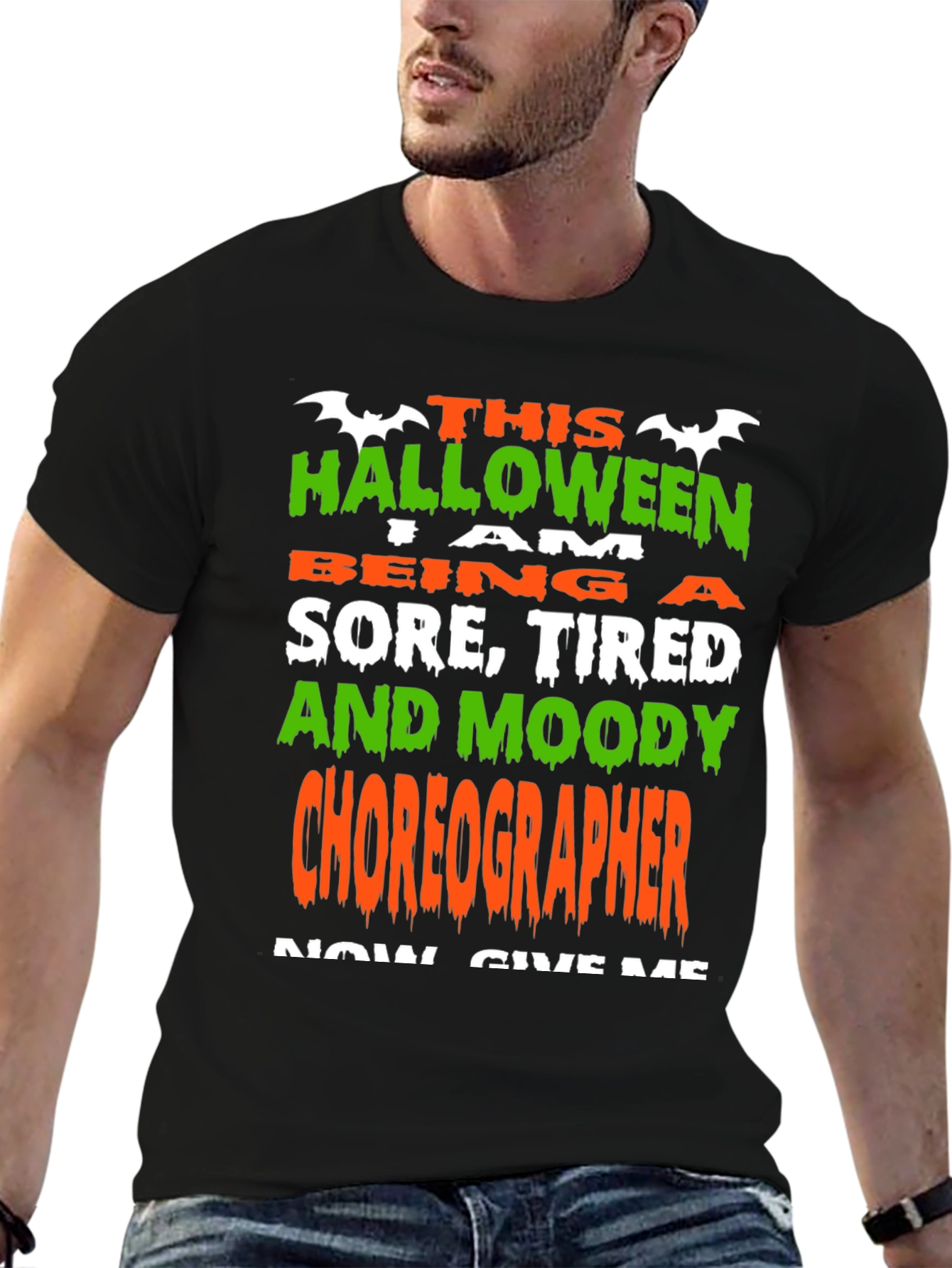 Black Halloween Choreographer T-Shirt view 6