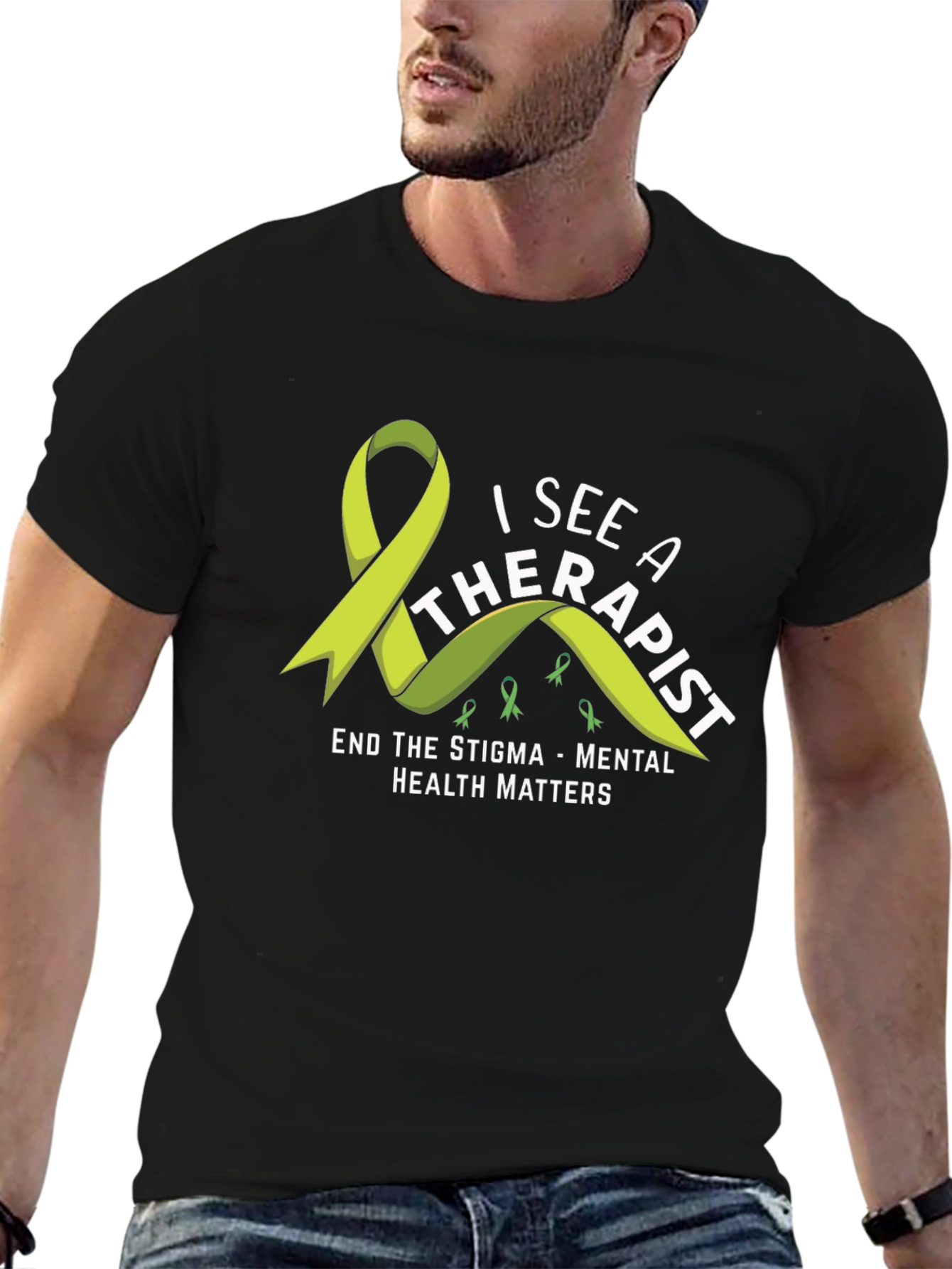 Black Mental Health Matters T-Shirt: See a Therapist view 6