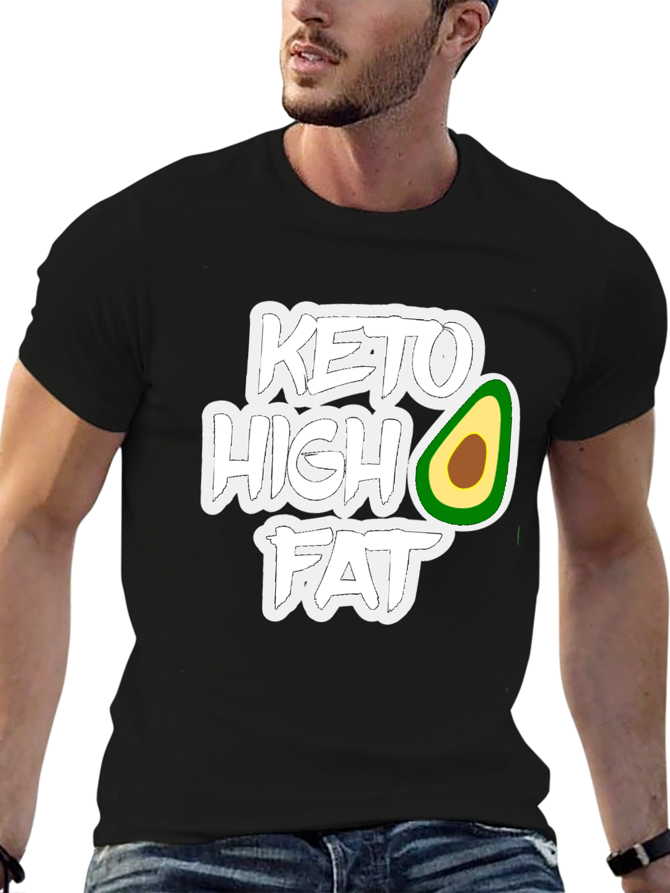 Keto High Fat T-Shirt - Avocado Design - 6