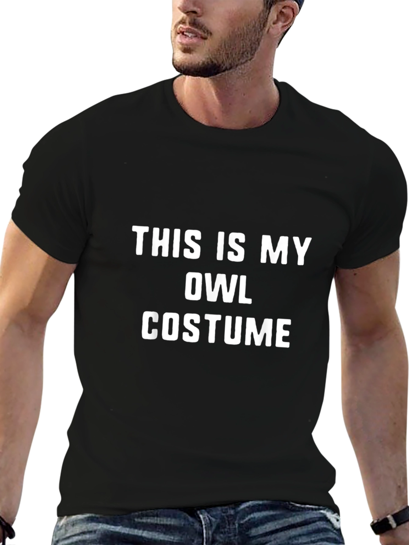 Black Funny This Is My Owl Costume T-Shirt view 6