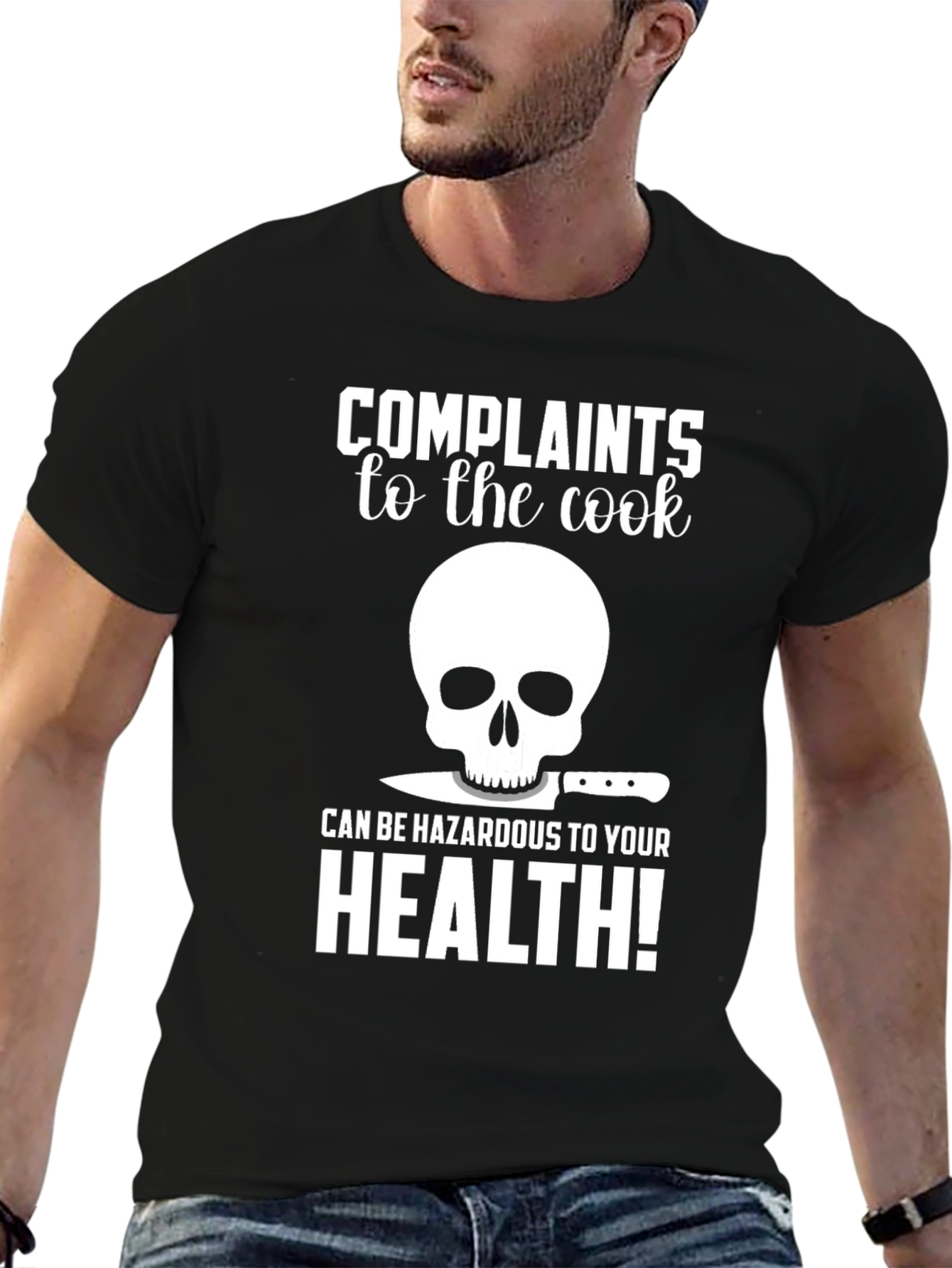 Complaints to the Cook T-Shirt - Funny Chef Skull Tee - 6