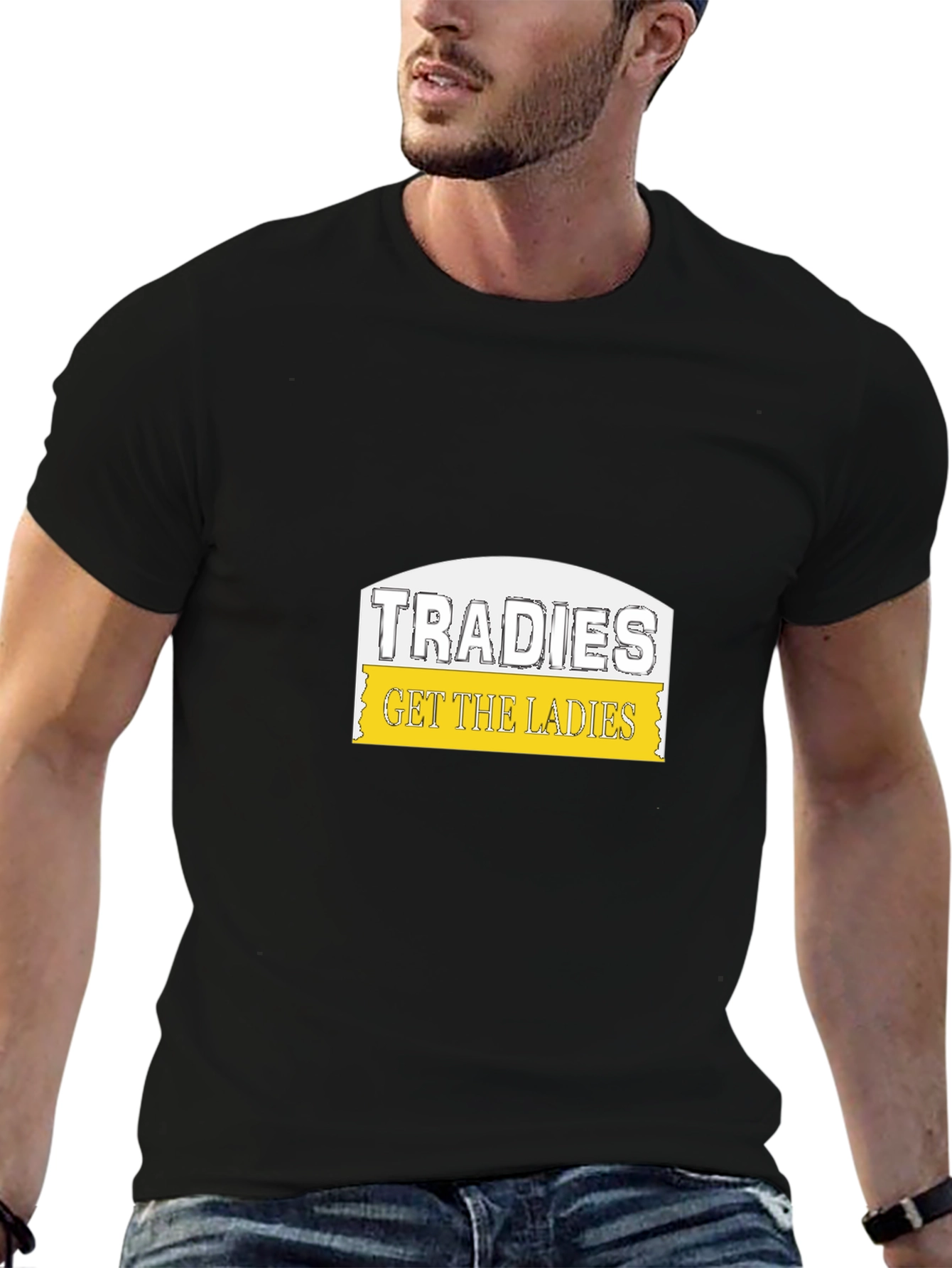 Black Tradies Get The Ladies Black T-Shirt view 6