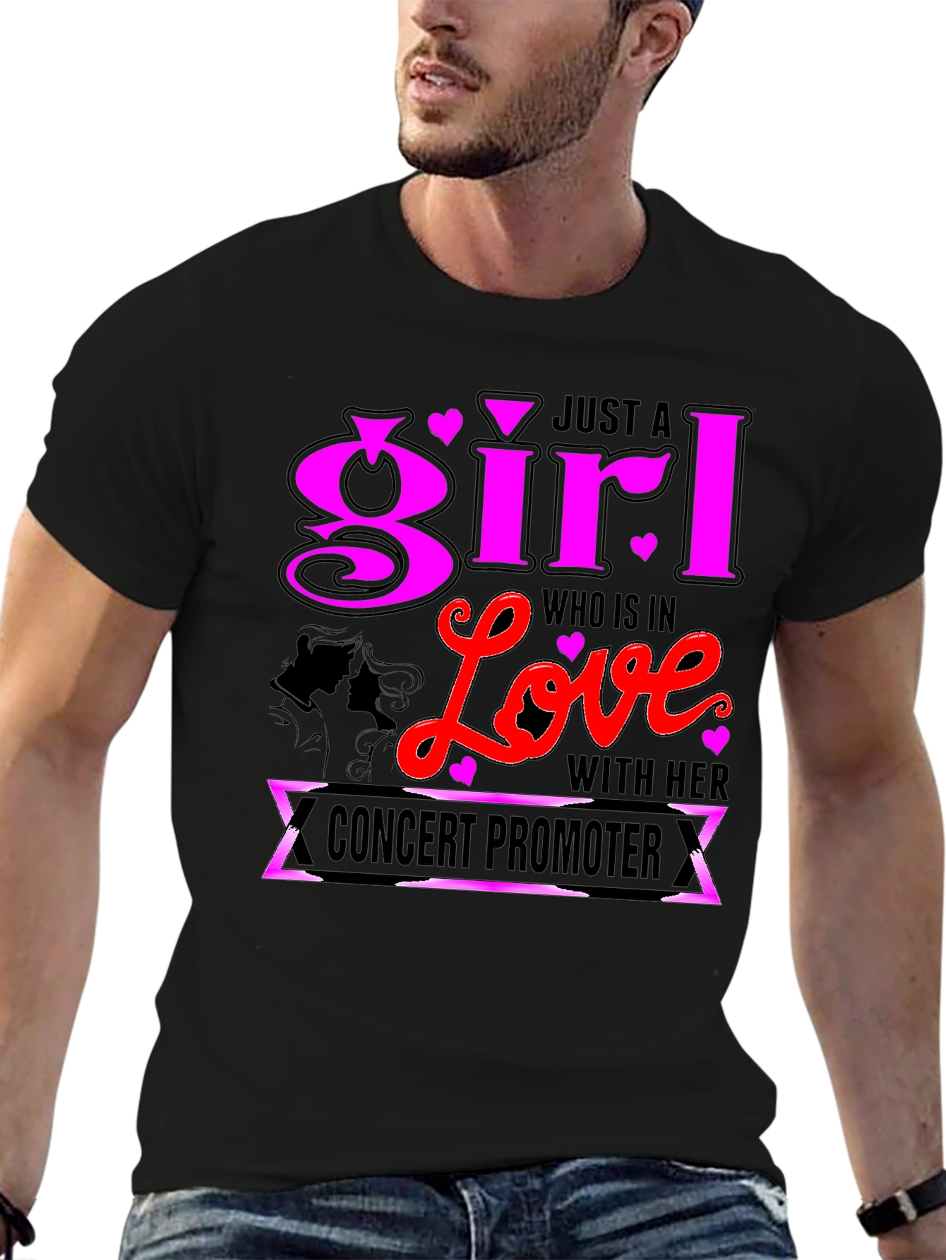 Black Girl In Love With Concert Promoter T-Shirt view 6