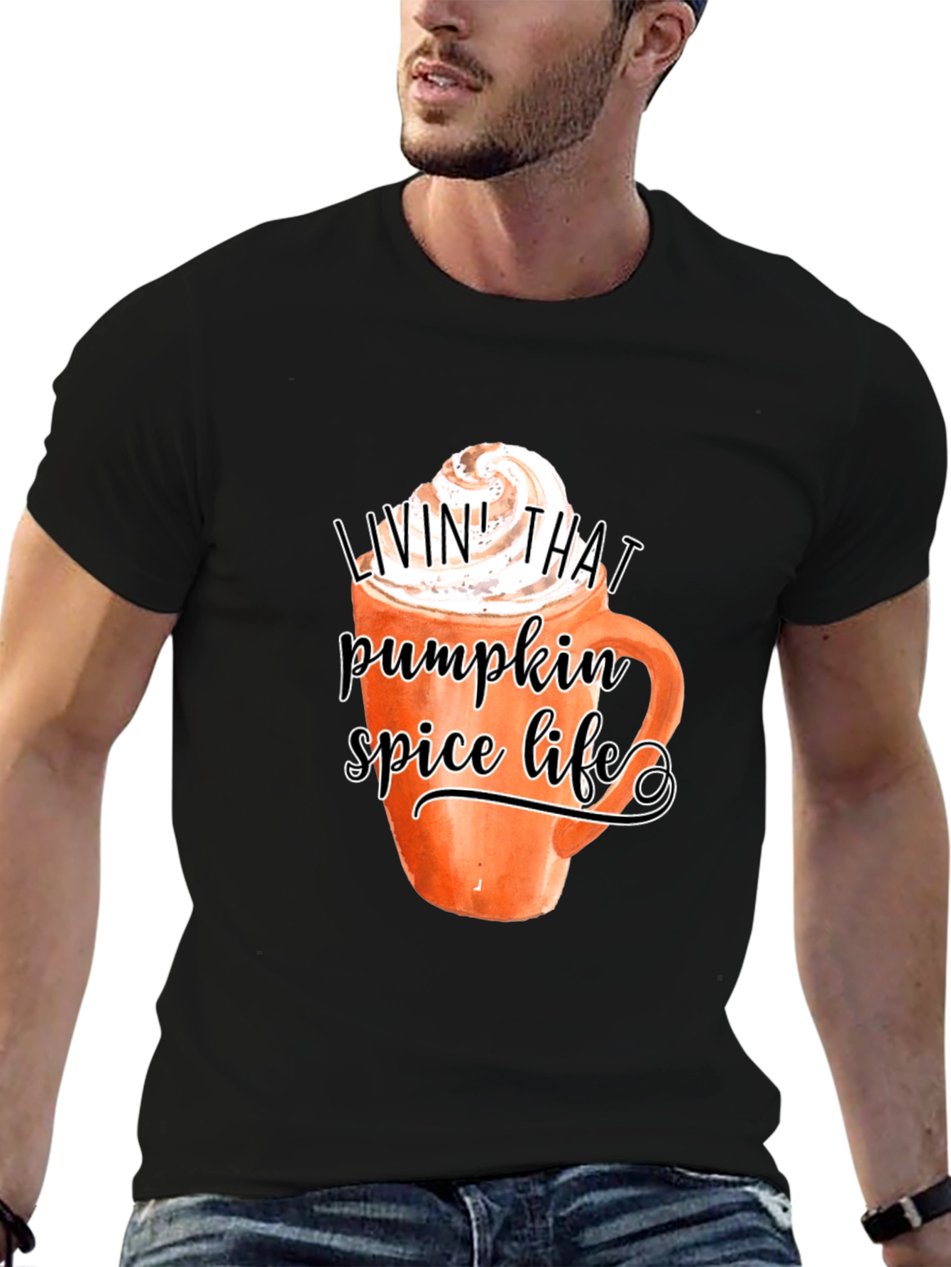 Black Pumpkin Spice Life T-Shirt view 6