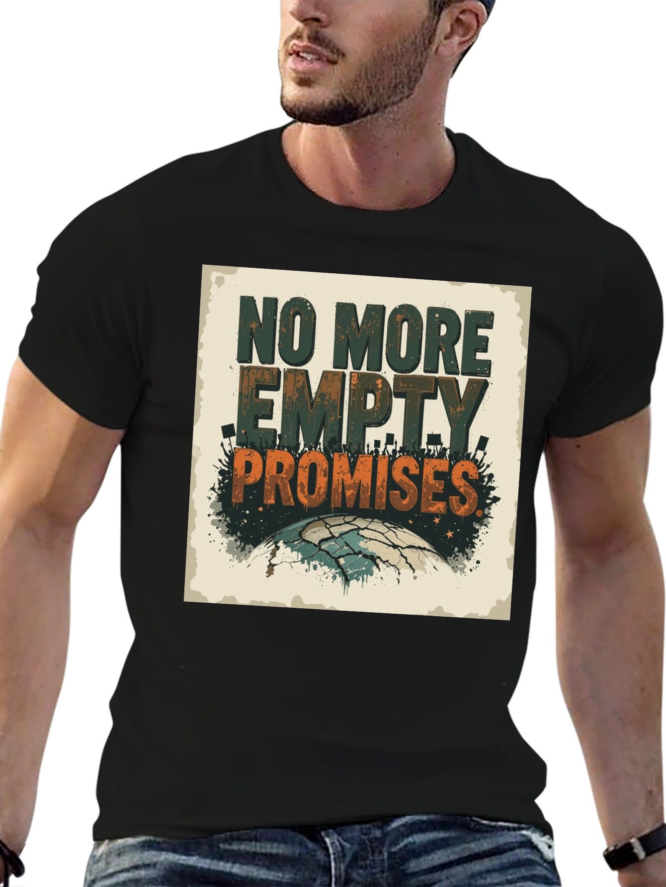 Black No More Empty Promises Graphic Tee view 6