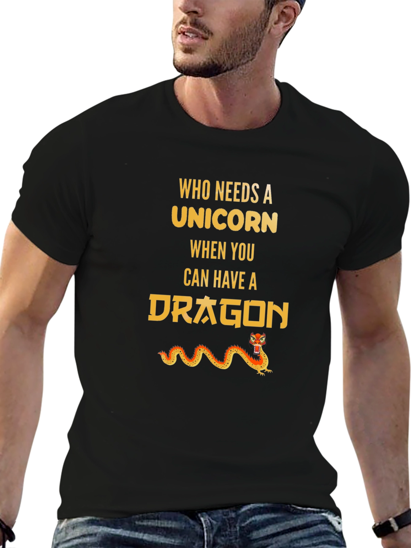 Black Dragon Graphic Tee - Who Needs a Unicorn view 6