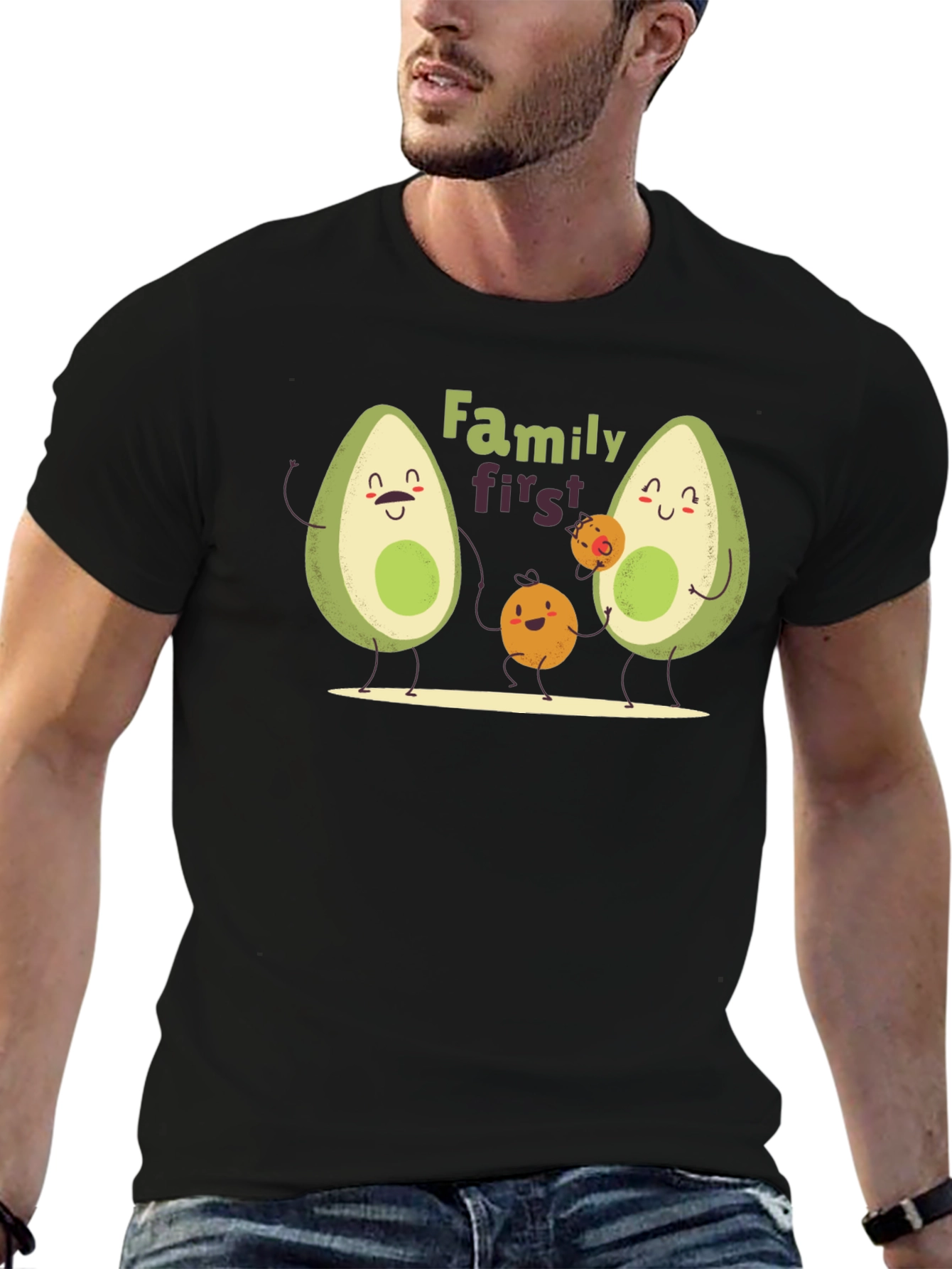 Black Family First Avocado T-Shirt view 6