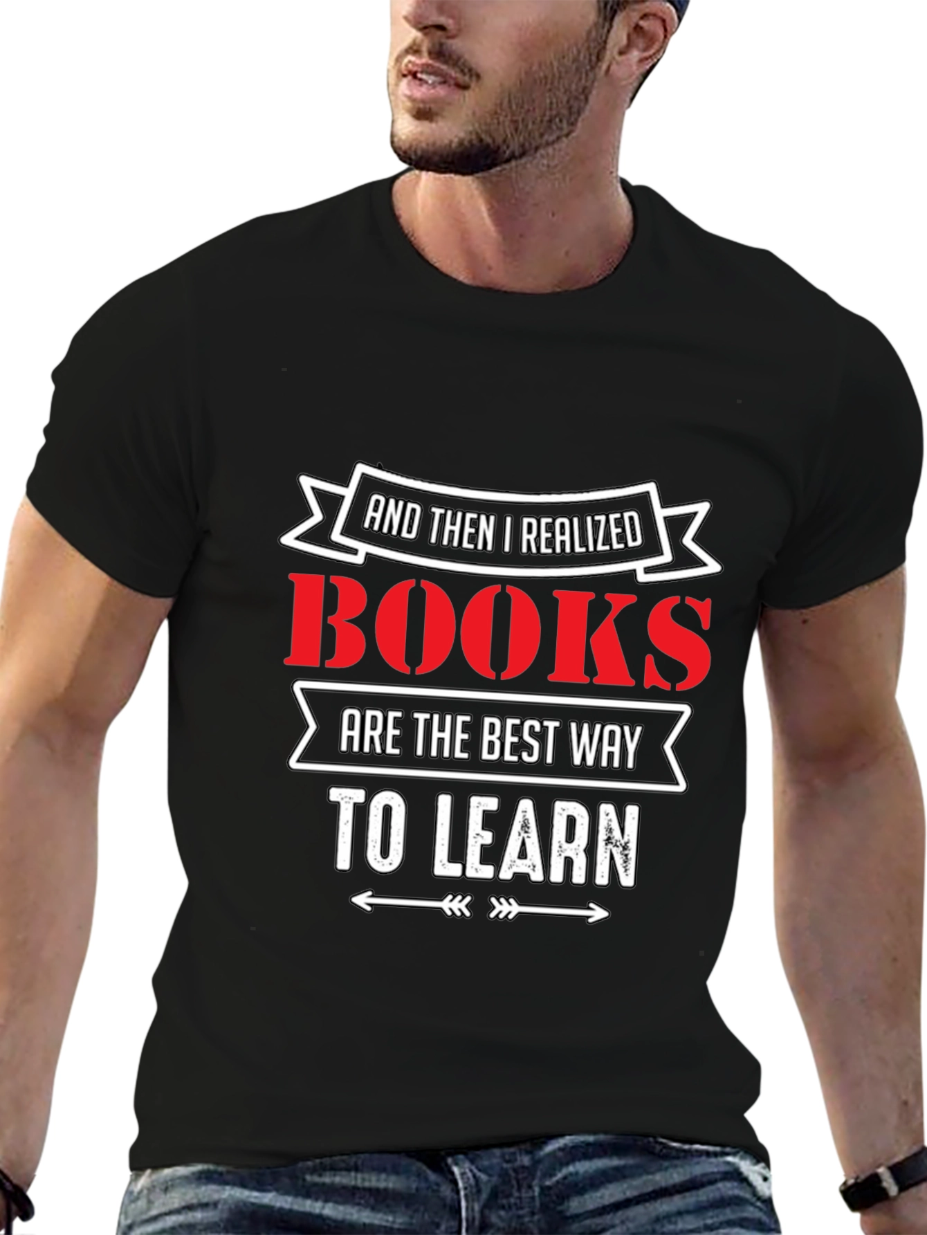 Black Books Are the Best Way to Learn T-Shirt view 6