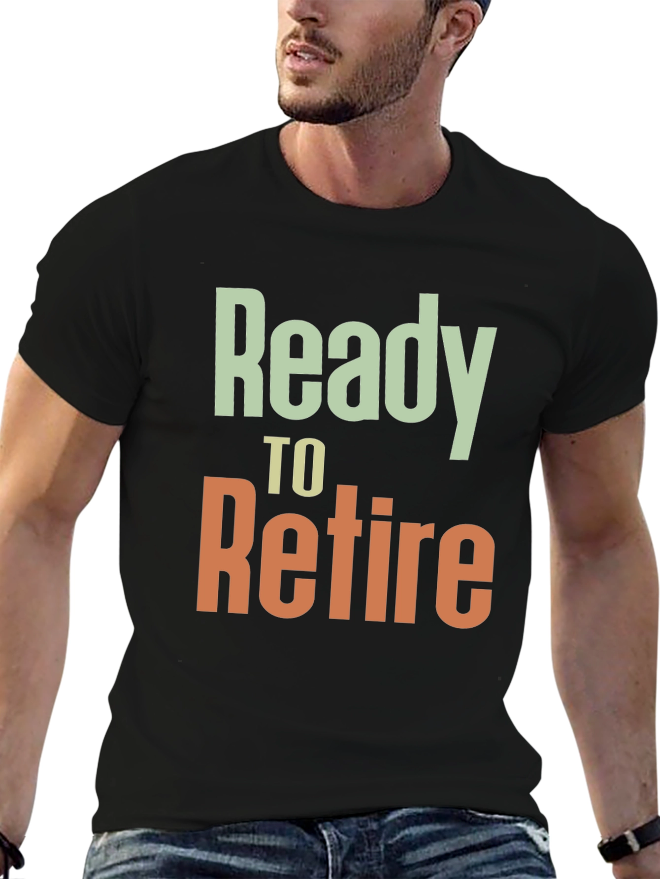 Black Ready to Retire T-Shirt - Retirement Gift view 6