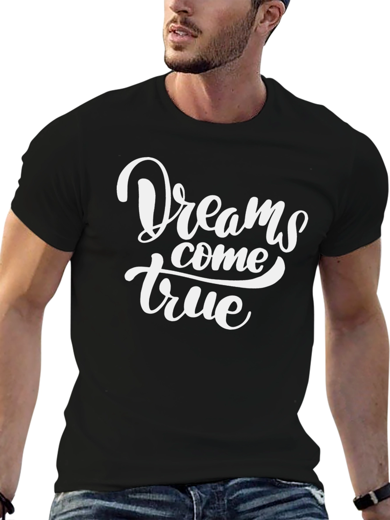 Black Dreams Come True Graphic T-Shirt view 6