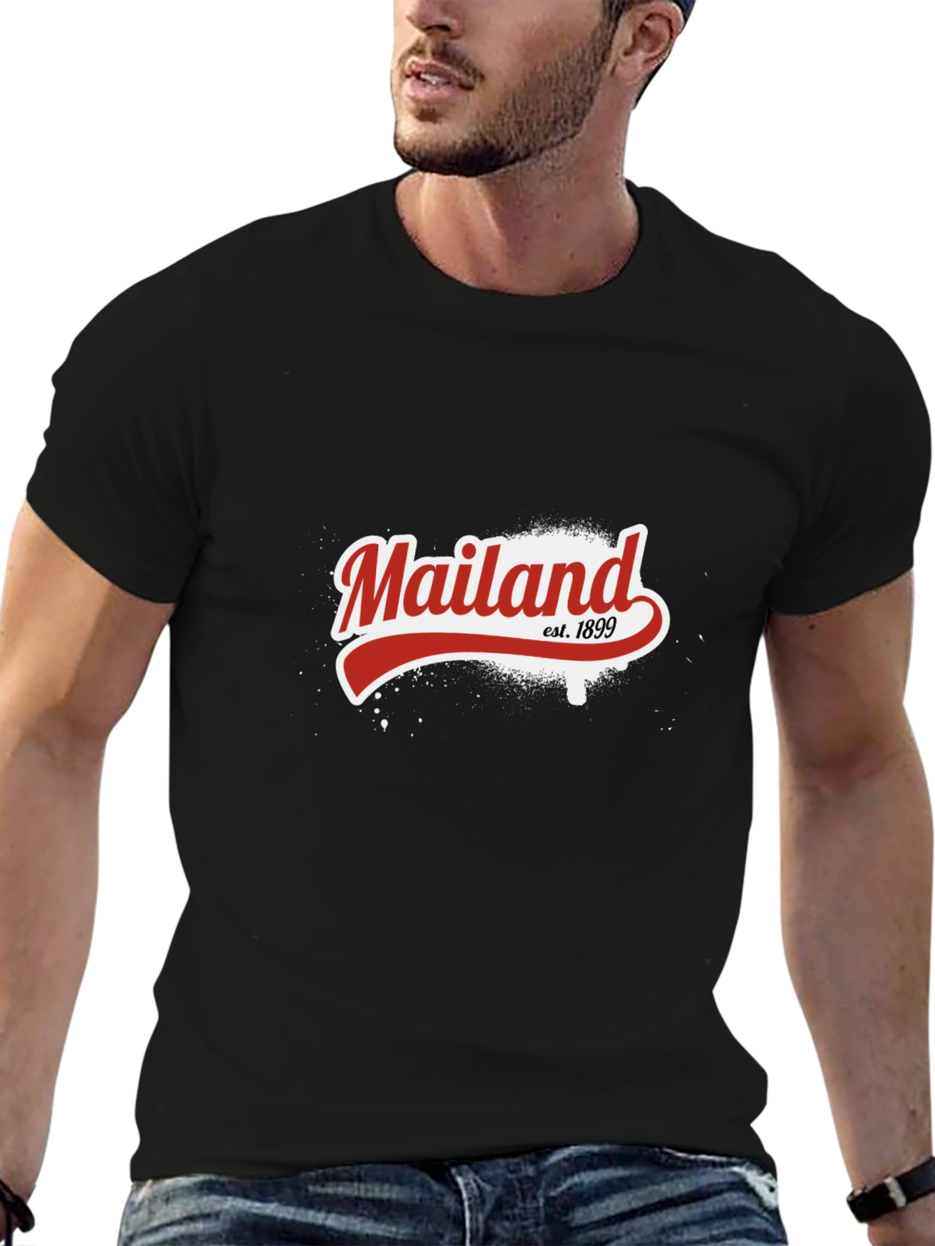 Black Mailand Est. 1899 Graphic T-Shirt view 6