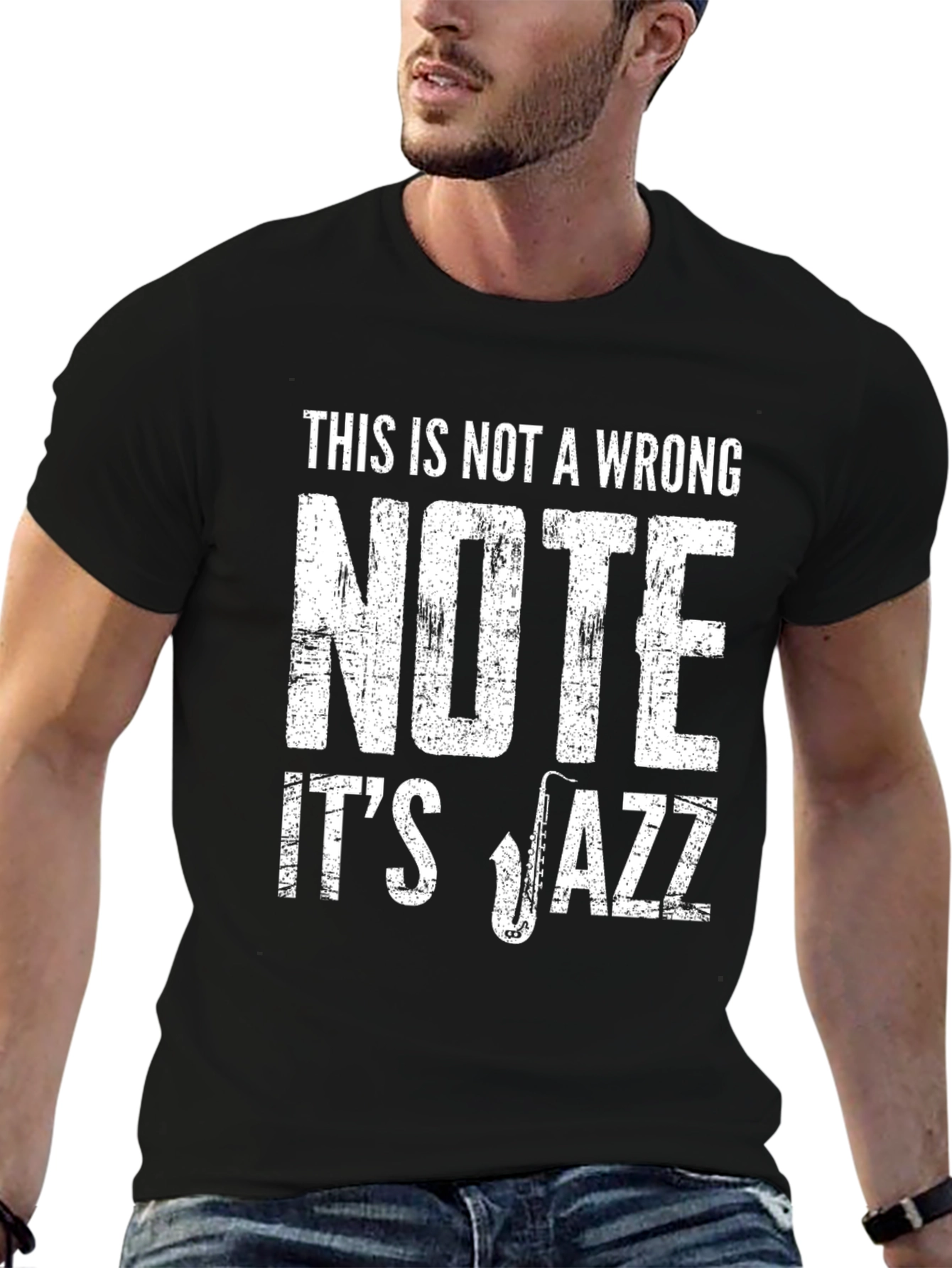 Black Jazz Music Lover T-Shirt Funny Musician Gift view 6
