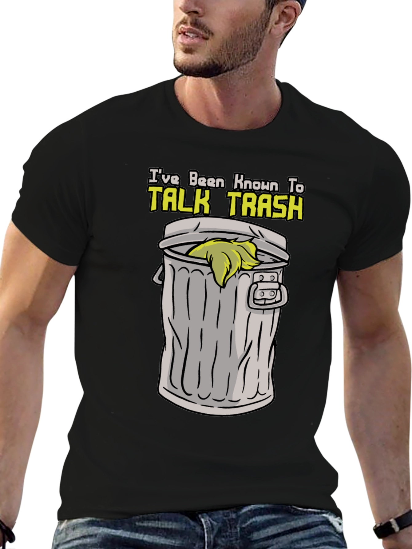 Black Talk Trash T-Shirt - Funny Sarcastic Tee view 6