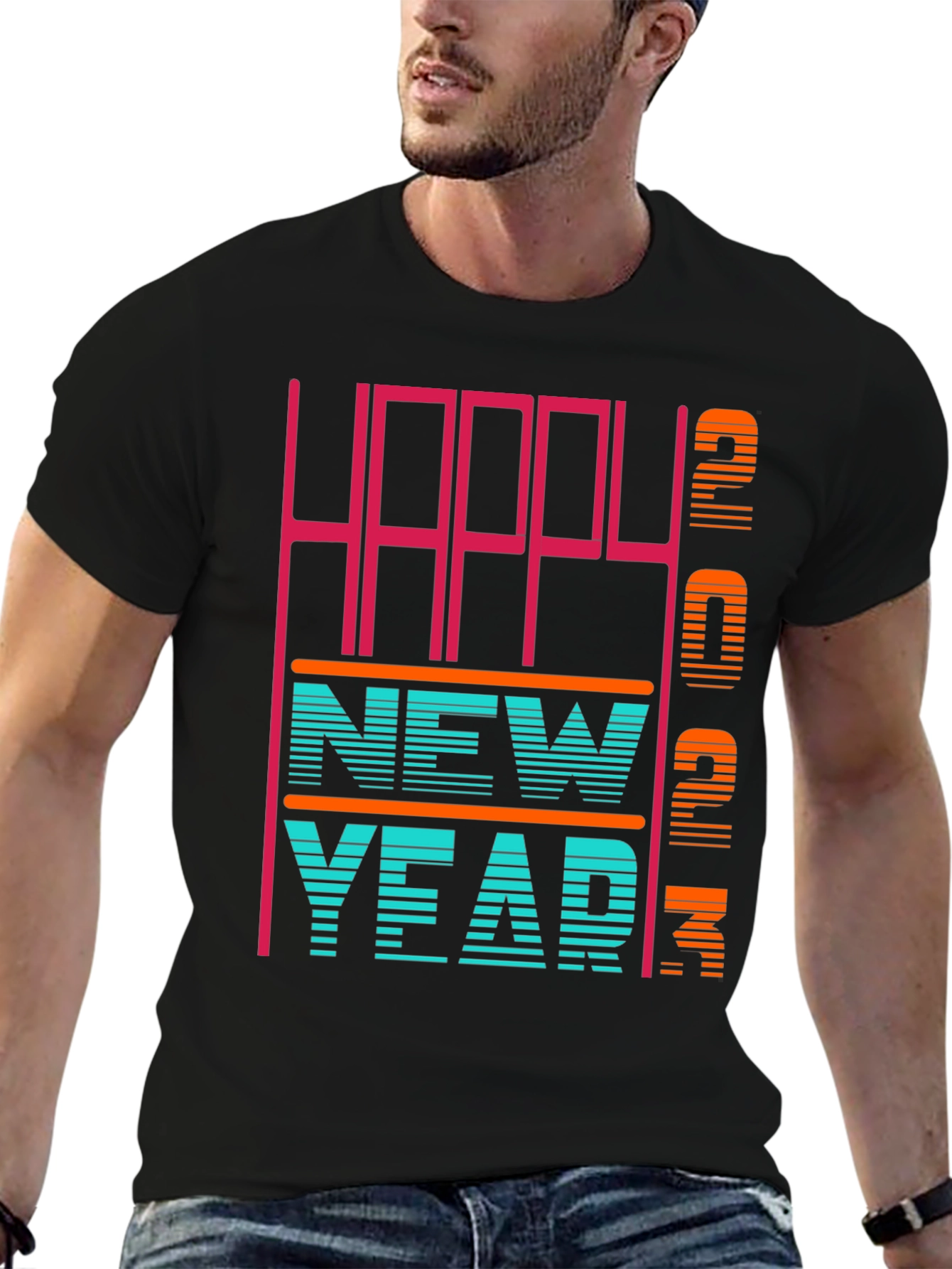 Black Happy New Year 2023 T-Shirt view 6