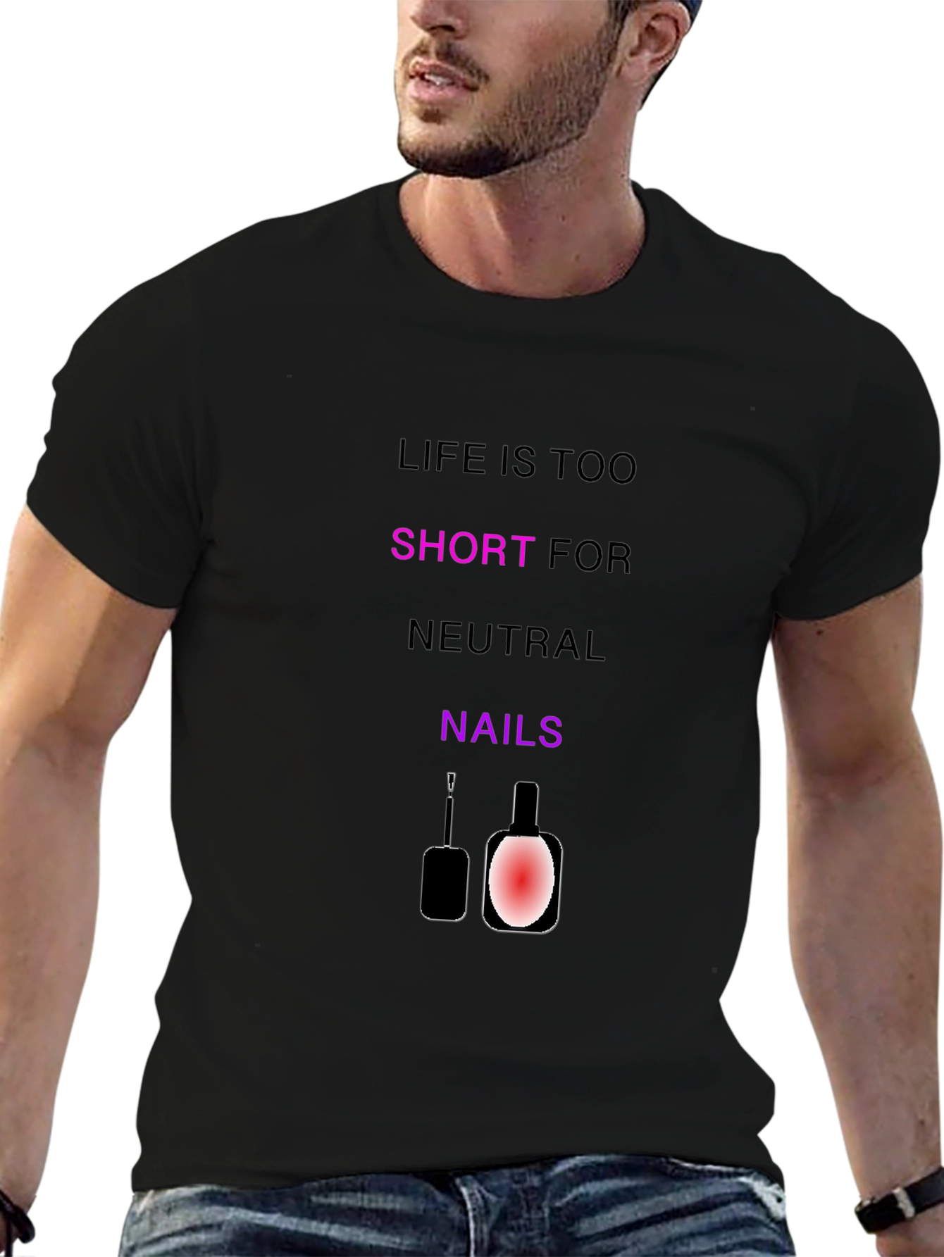 Life's Too Short Nail Polish Graphic Tee - 6