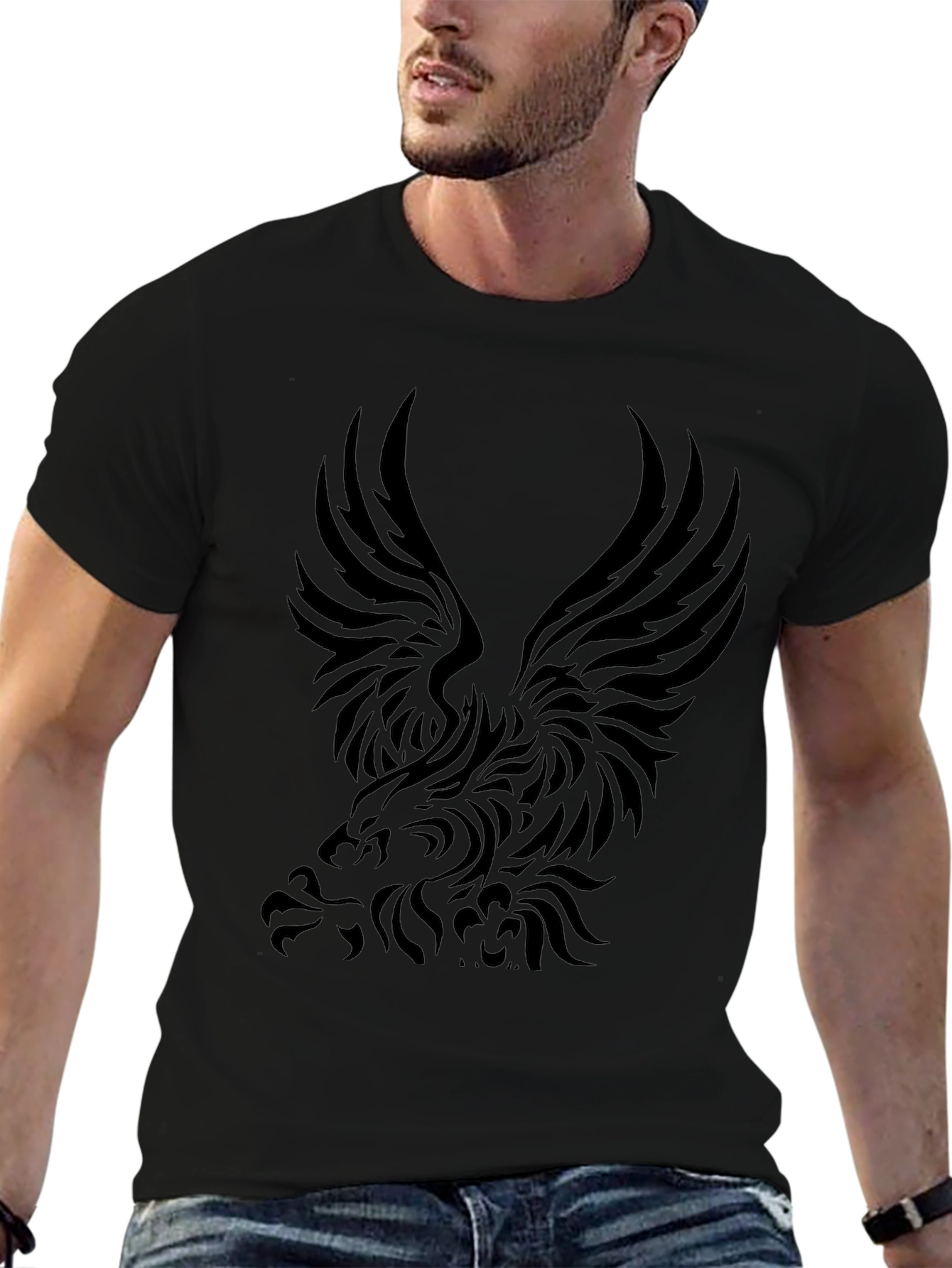 Black Black Eagle Graphic Tee view 6