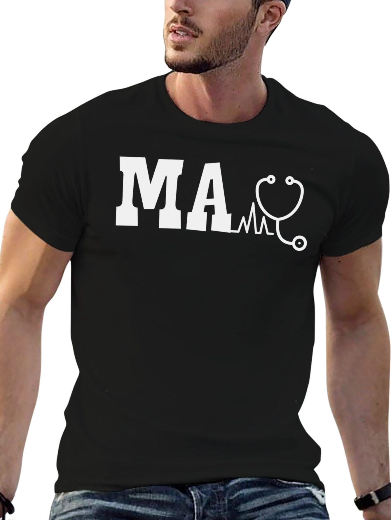 Medical Assistant Stethoscope Graphic T-Shirt - 6