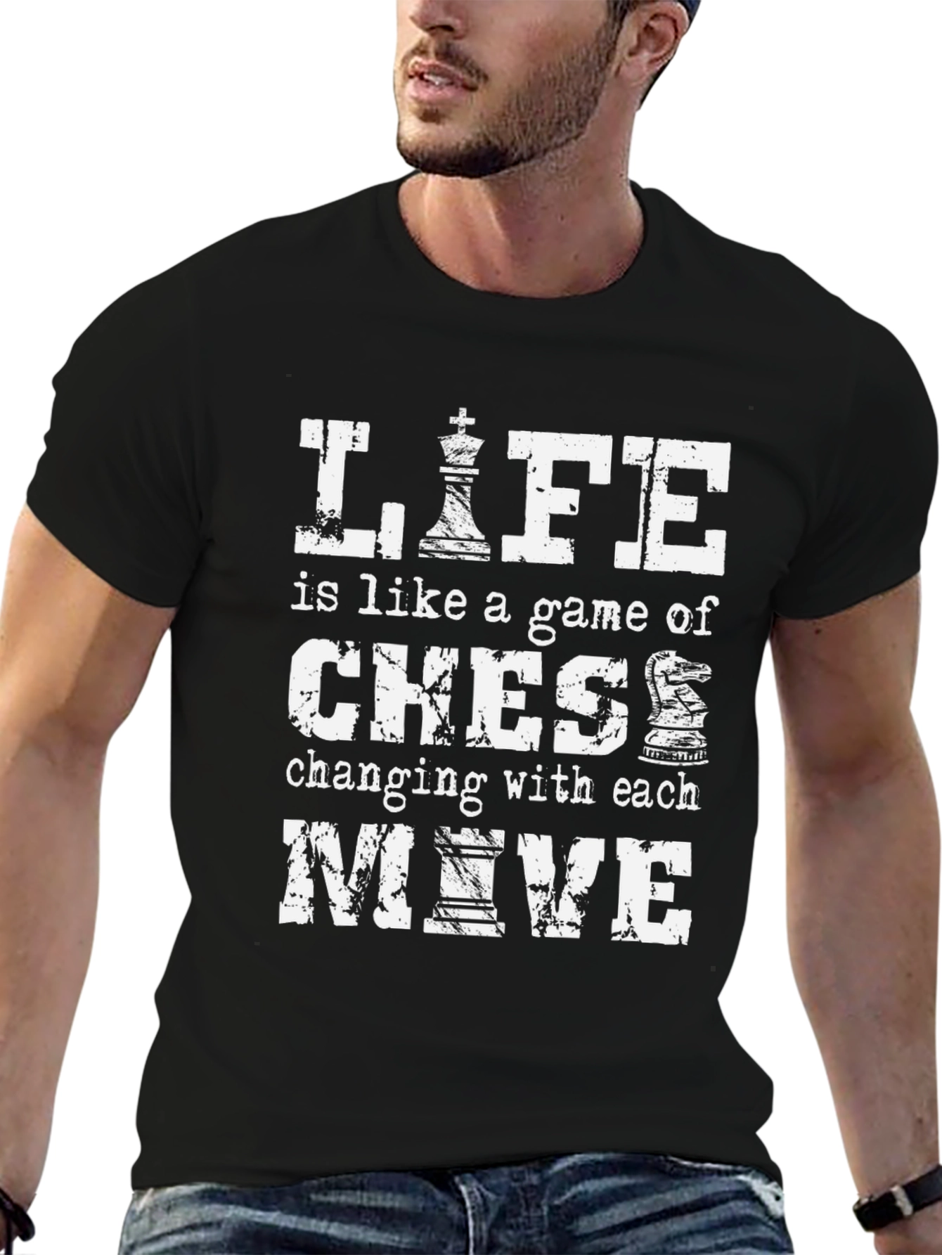 Life is Like Chess Graphic T-Shirt - 6