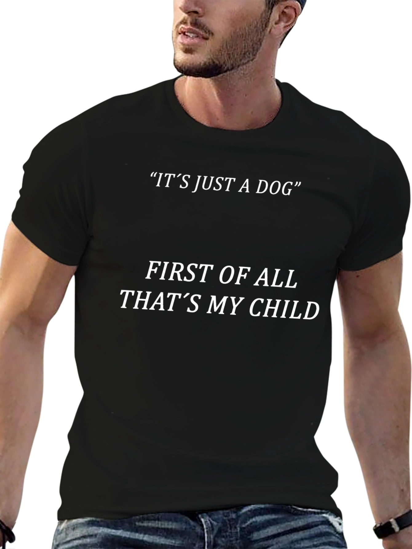 Black Dog Lover T-Shirt: 'It's Just a Dog? That's My Child!' view 6