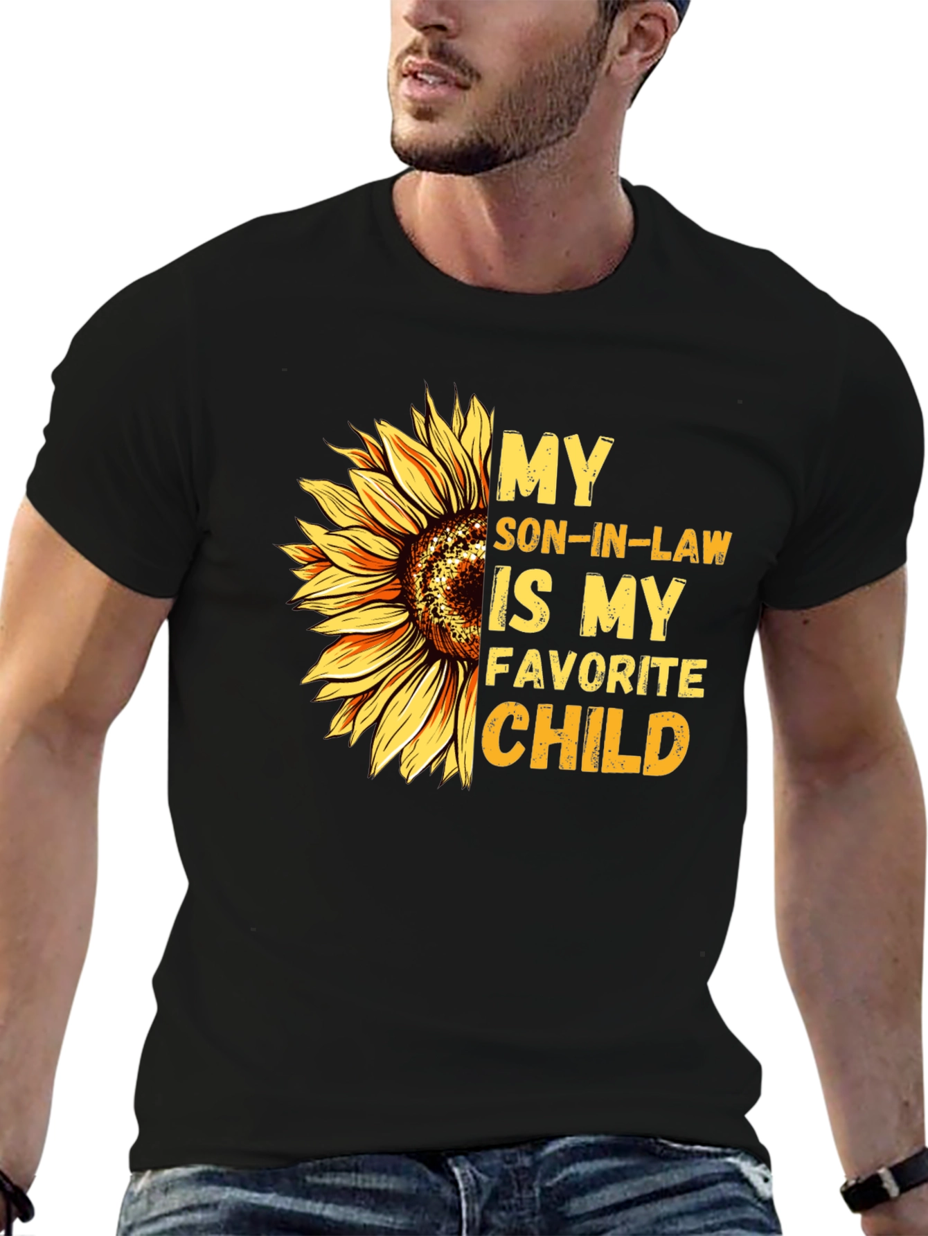 Black My Son-In-Law is My Favorite Child Sunflower Graphic Tee view 6
