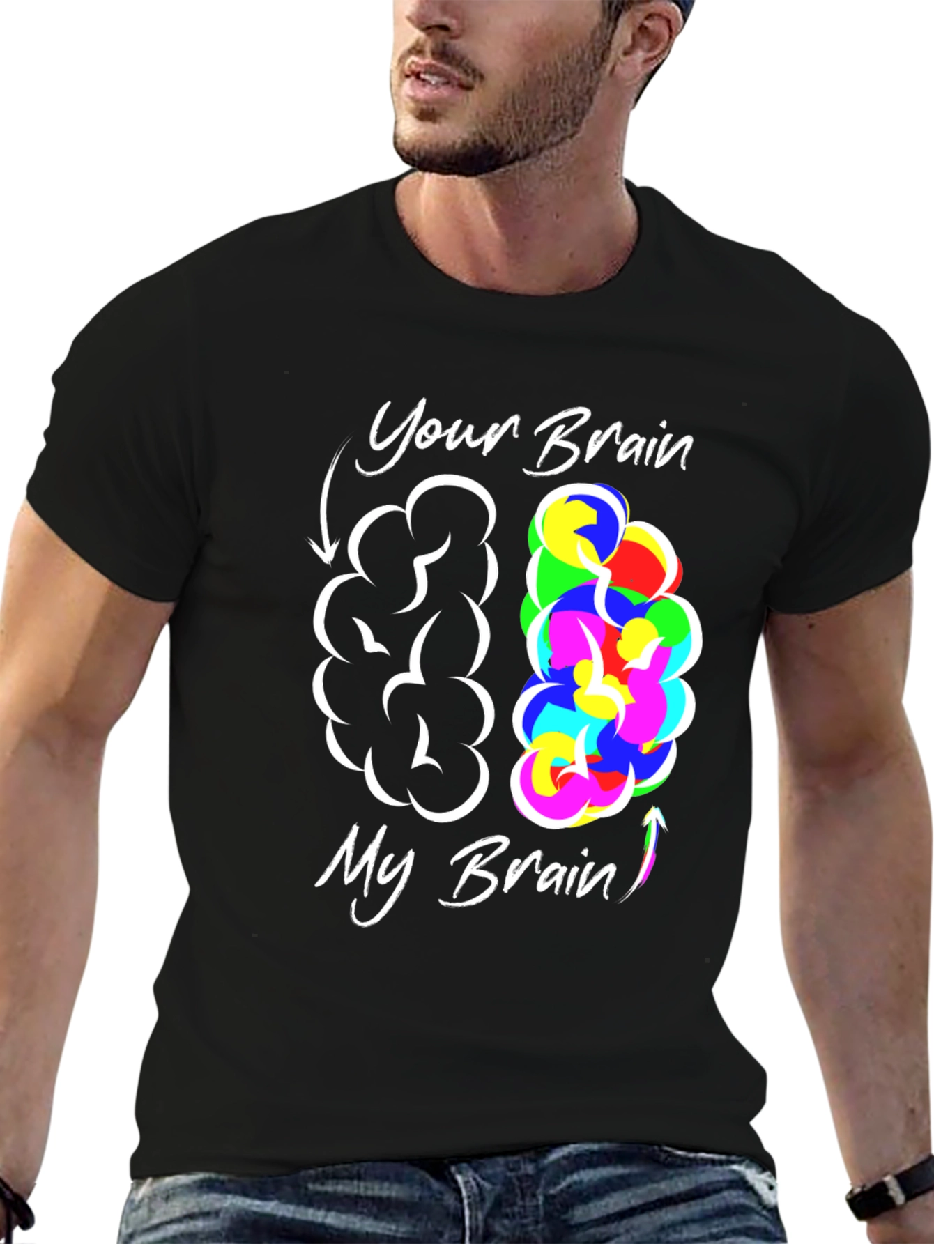 Black Your Brain My Brain Graphic T-Shirt view 6