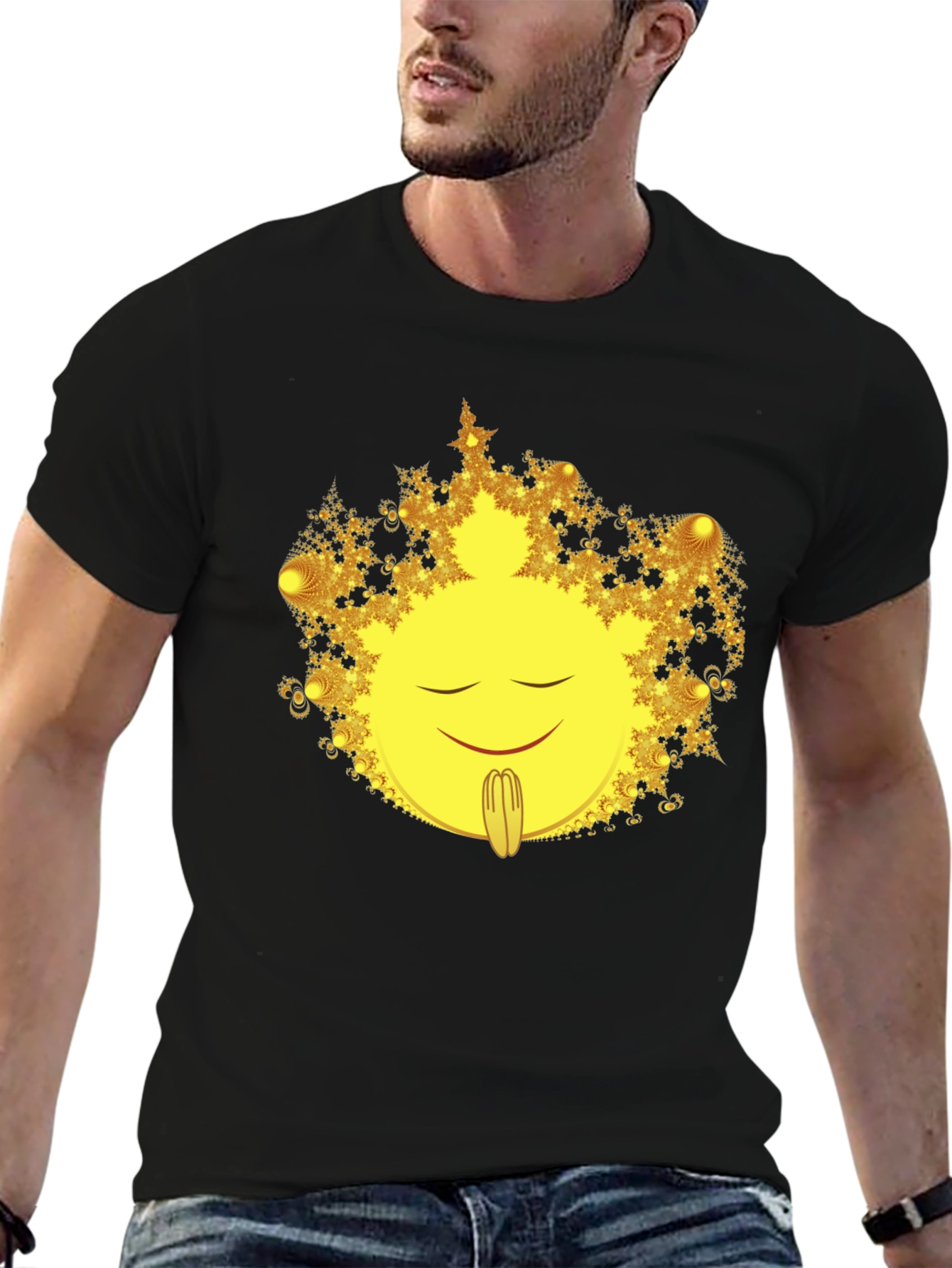 Meditating Sun Graphic T-Shirt - Relaxed Fit - 6