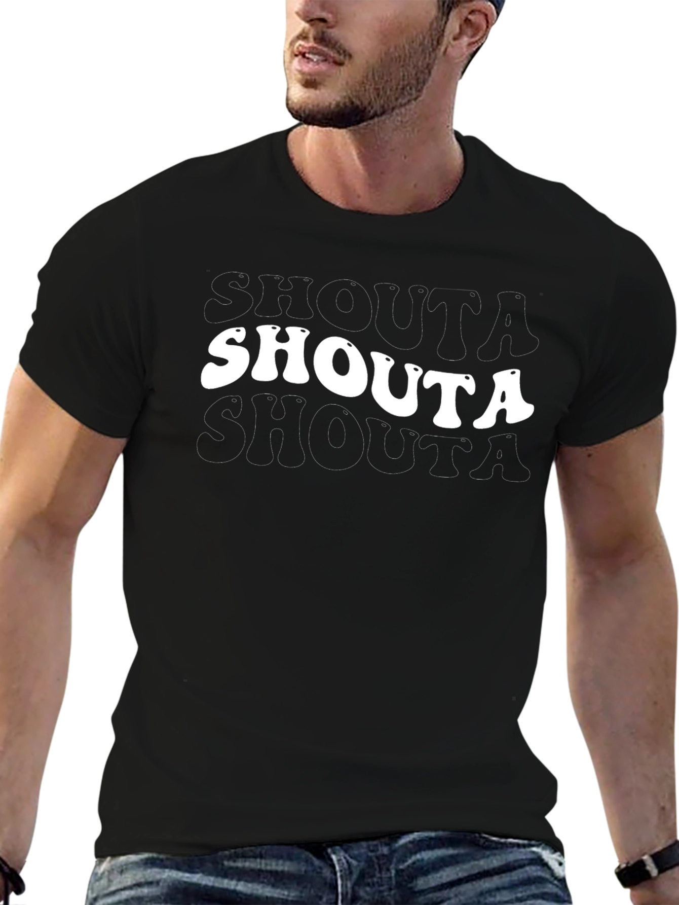 Black Shouta Graphic Tee - Bold Retro Style view 6