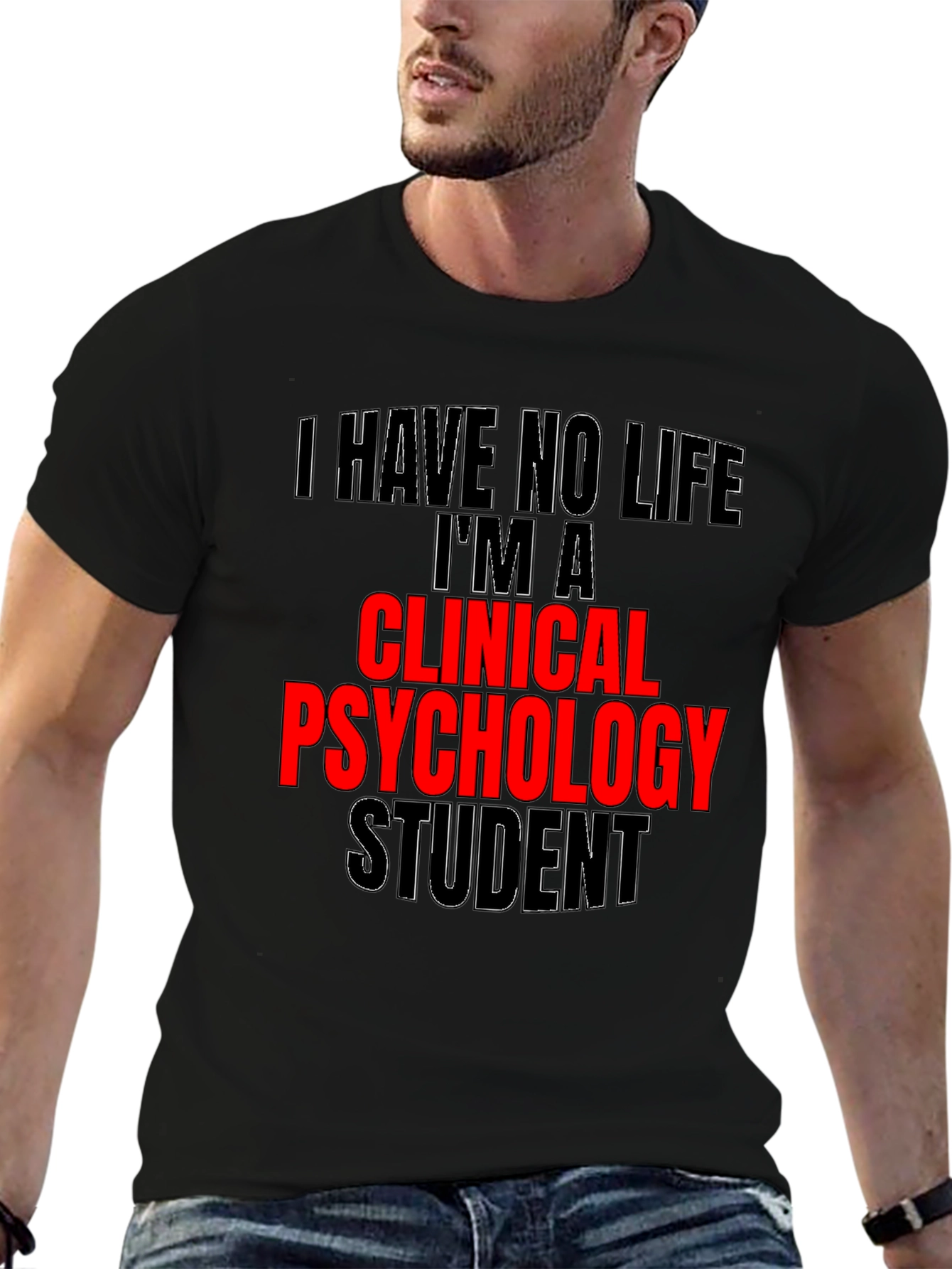 Black Clinical Psychology Student Graphic Tee view 6