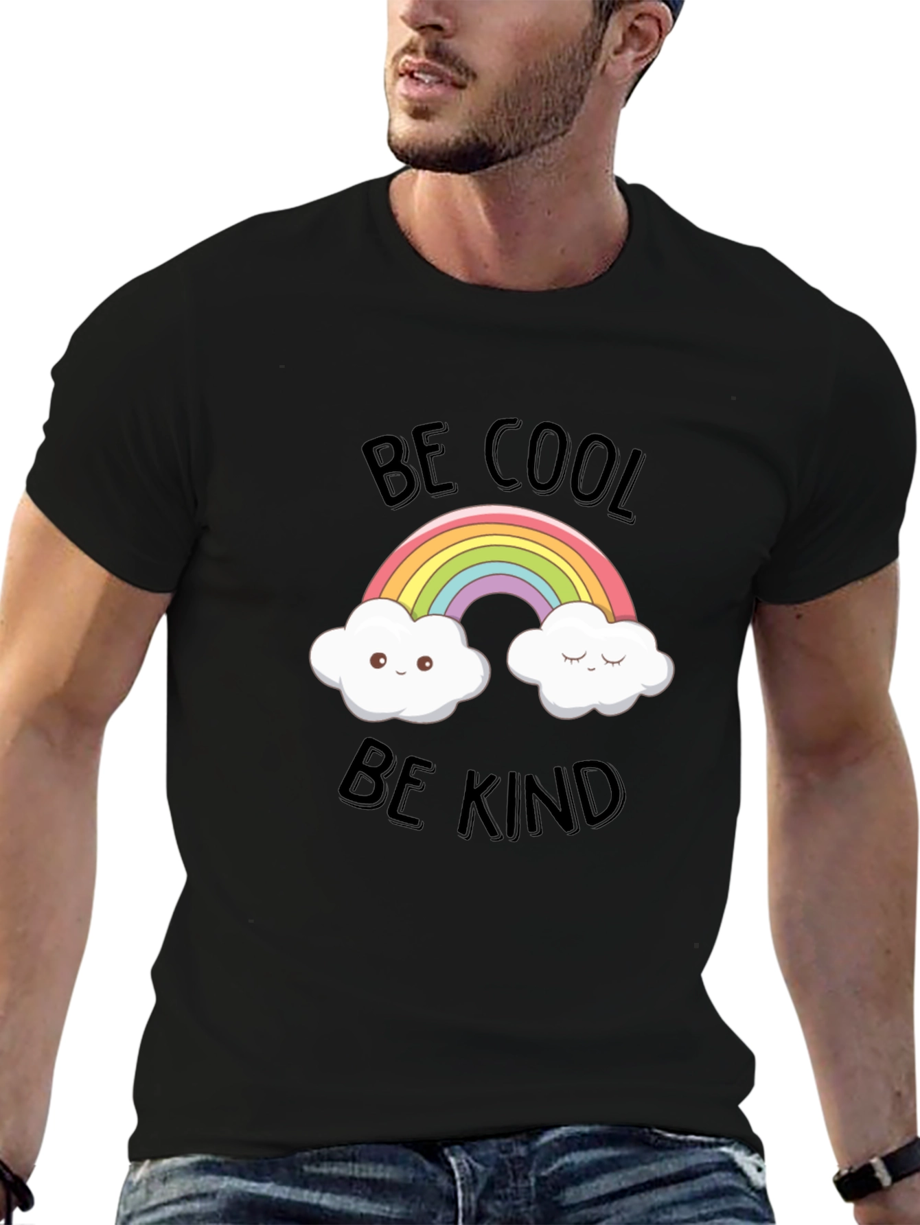Black Be Cool Be Kind Graphic Tee view 6