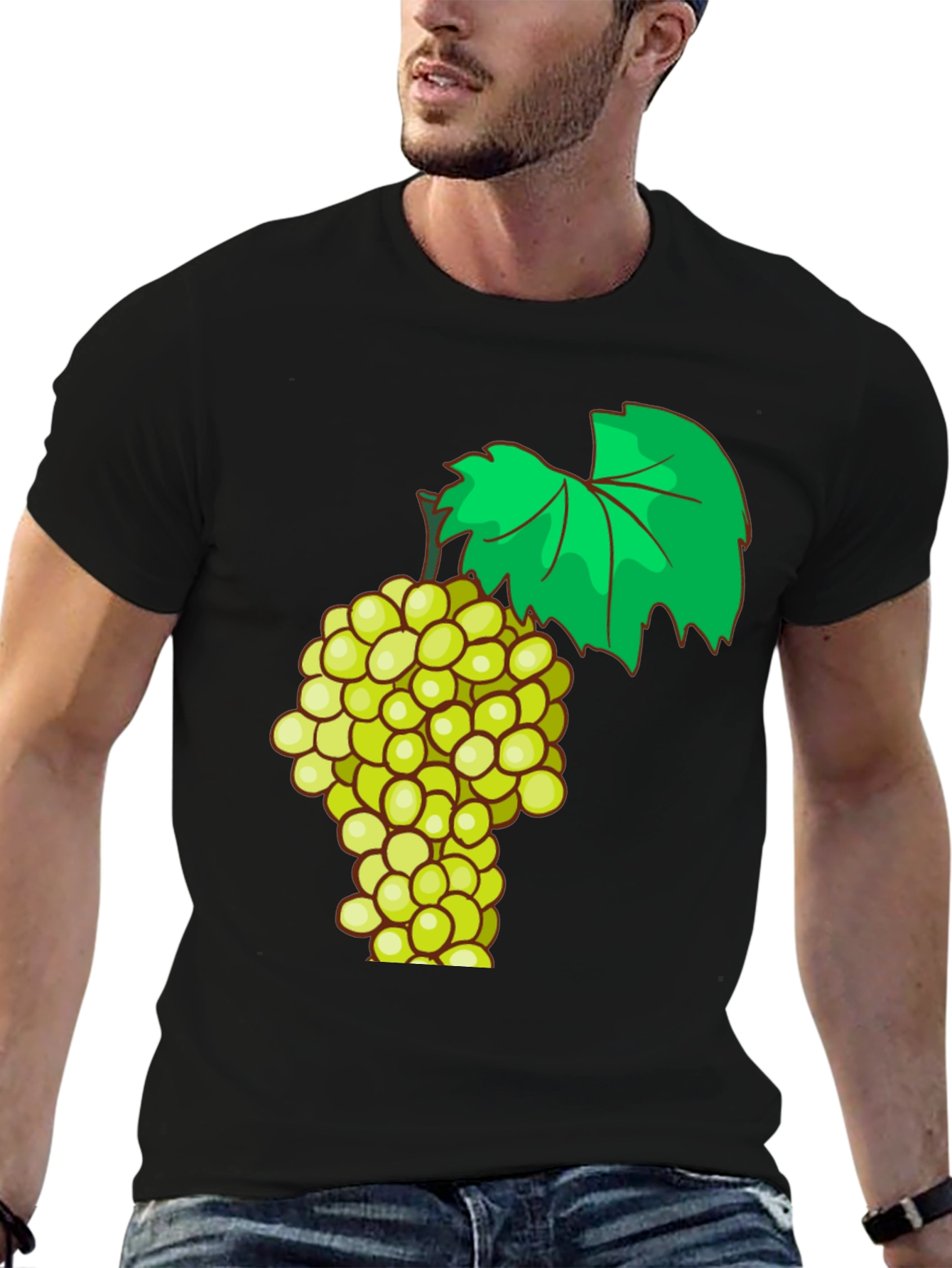 Black Grape Graphic T-Shirt - Fruit Lover's Tee view 6