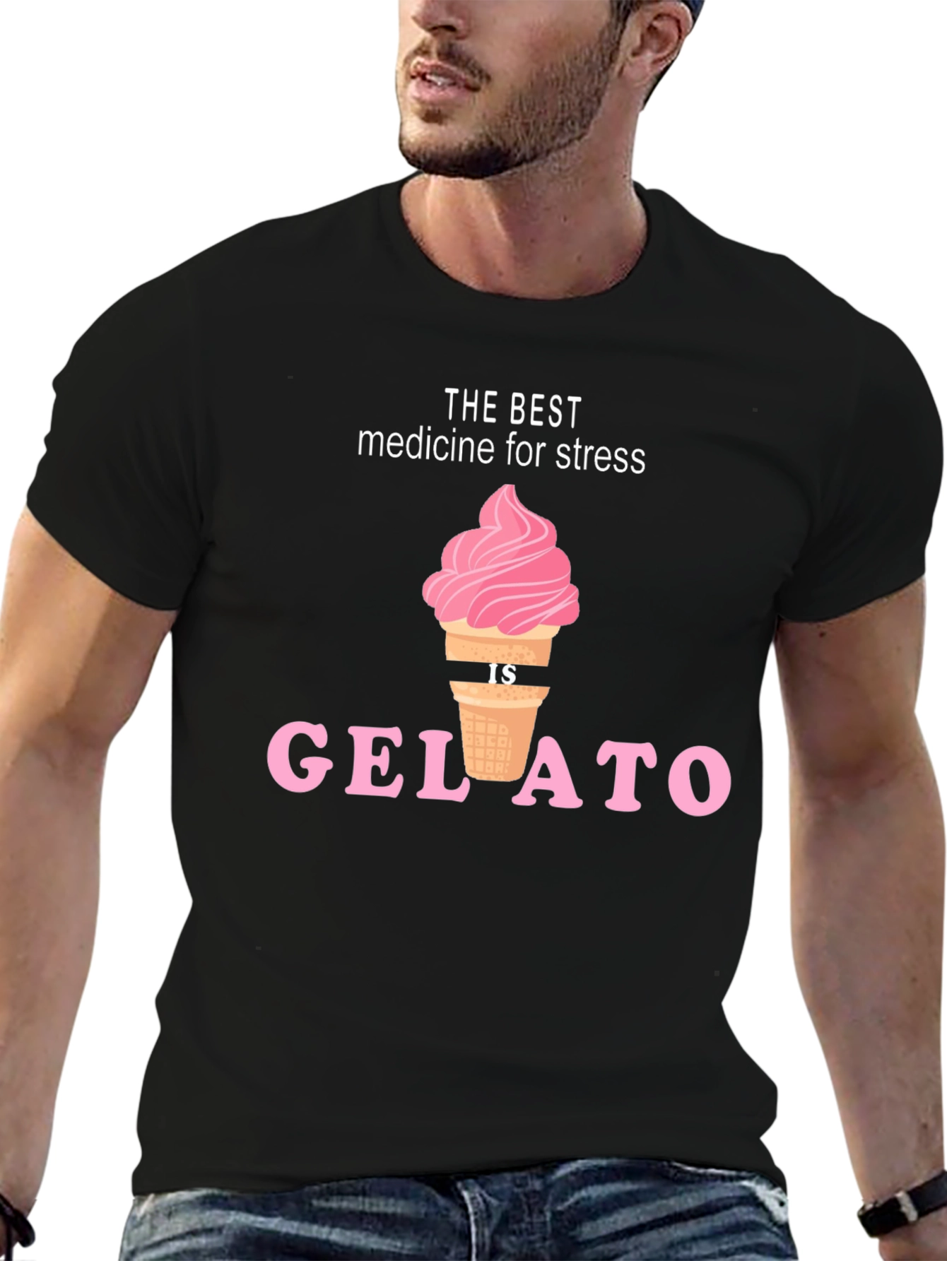 Black Gelato is the Best Medicine T-Shirt view 6