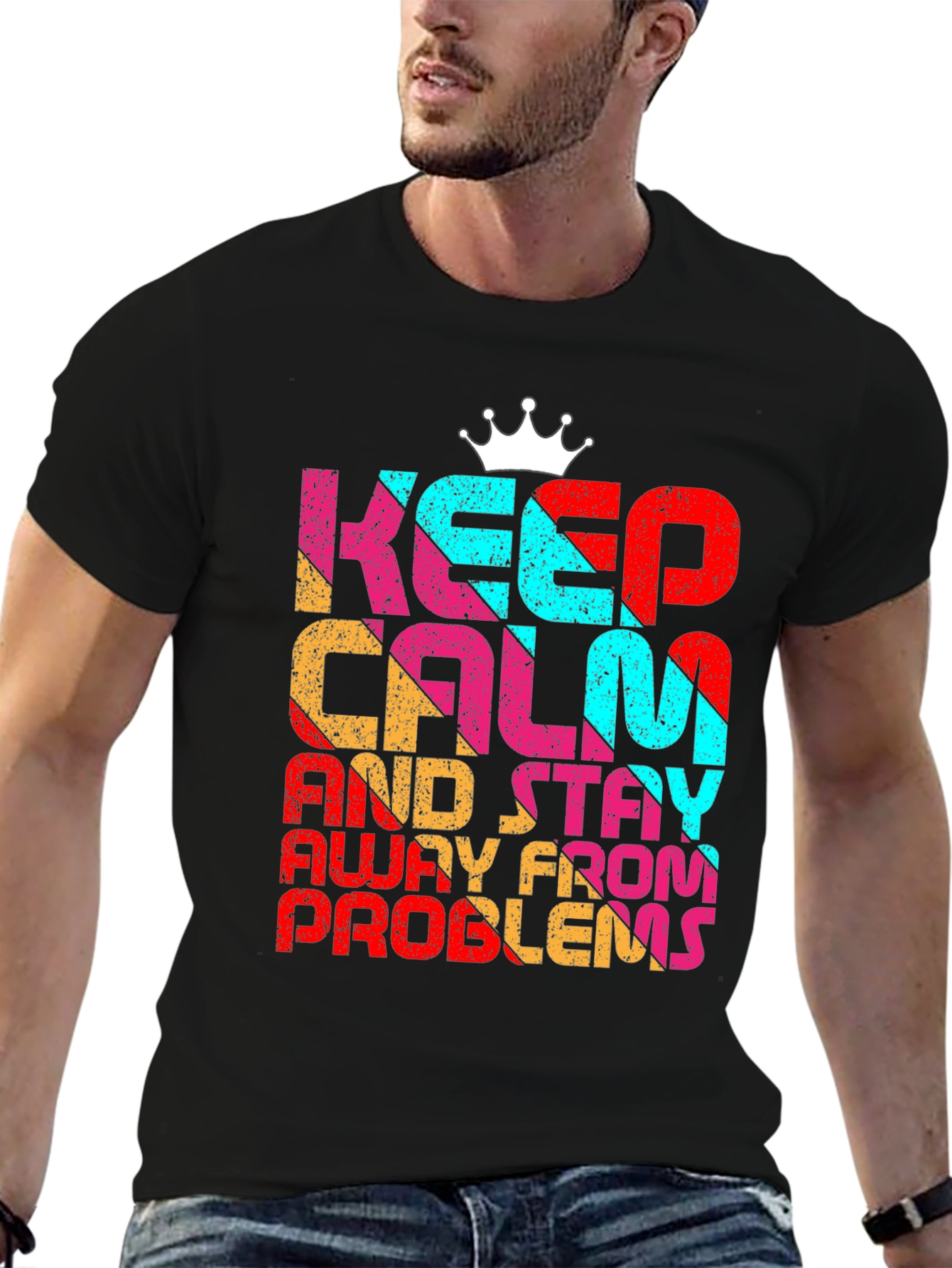 Black Keep Calm T-Shirt view 6
