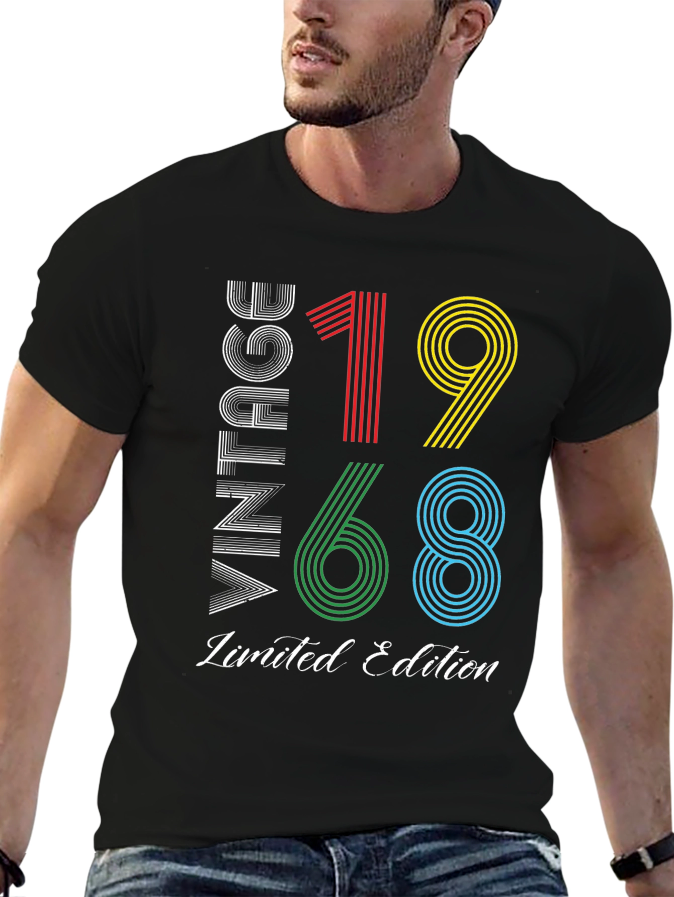 Black Vintage 1968 Limited Edition Graphic T-Shirt view 6