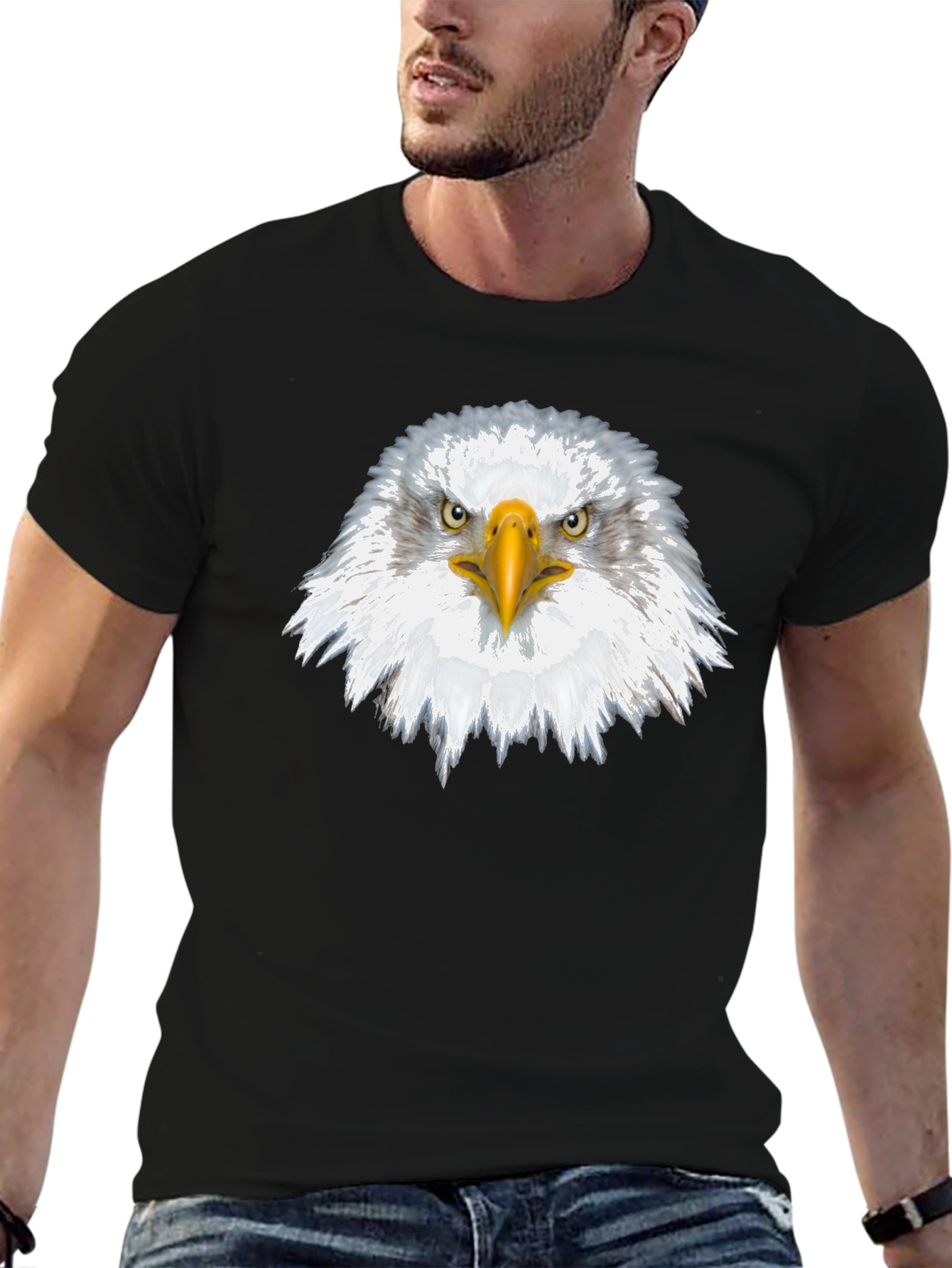 Black Eagle Graphic Black T-Shirt view 6