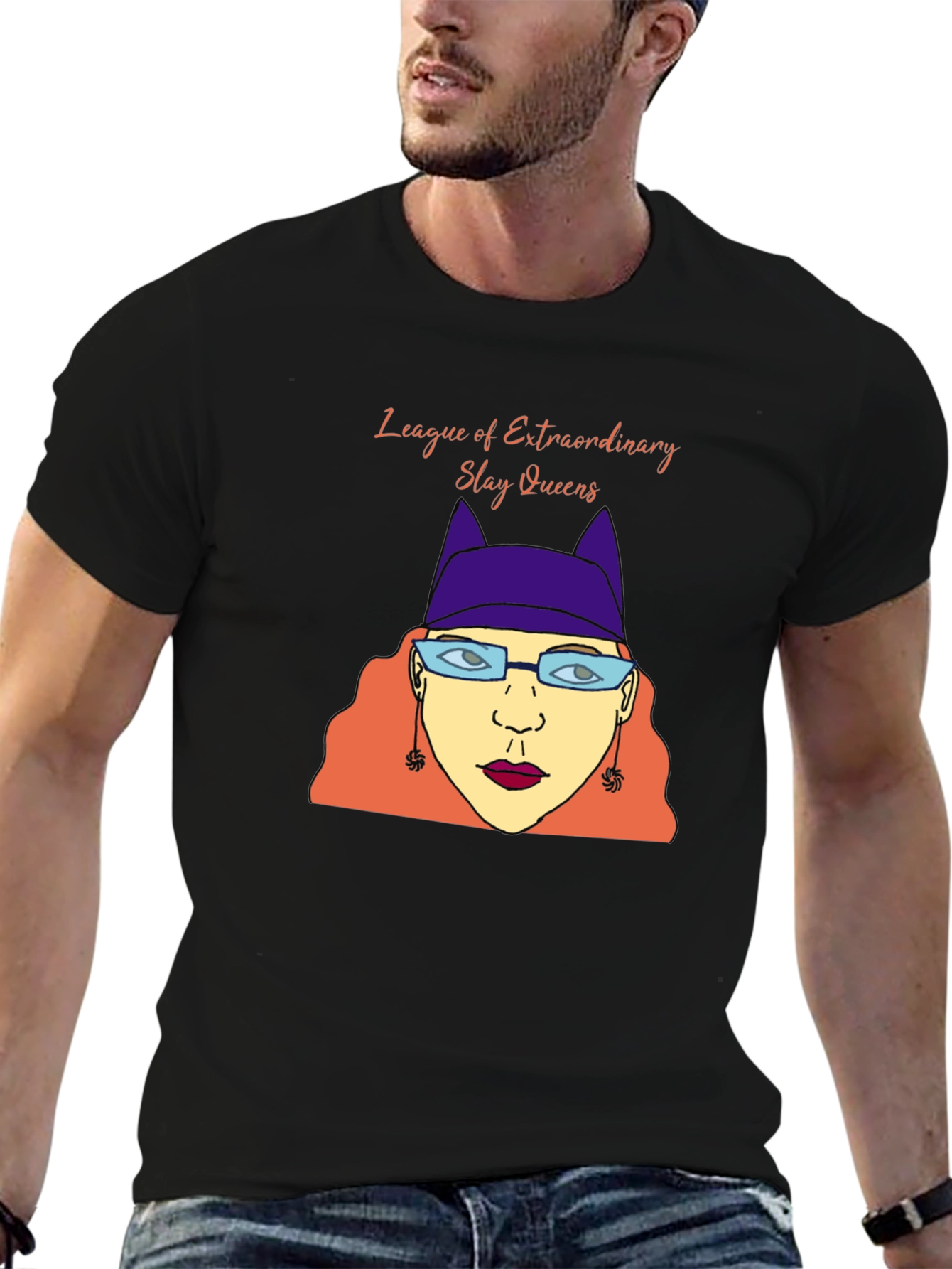 Black League of Extraordinary Slay Queens T-Shirt view 6